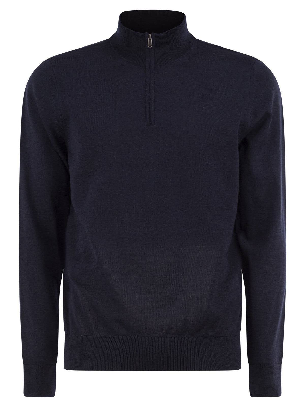 Boss Men Pure Virgin Wool Half-Zip Jumper BOSS
