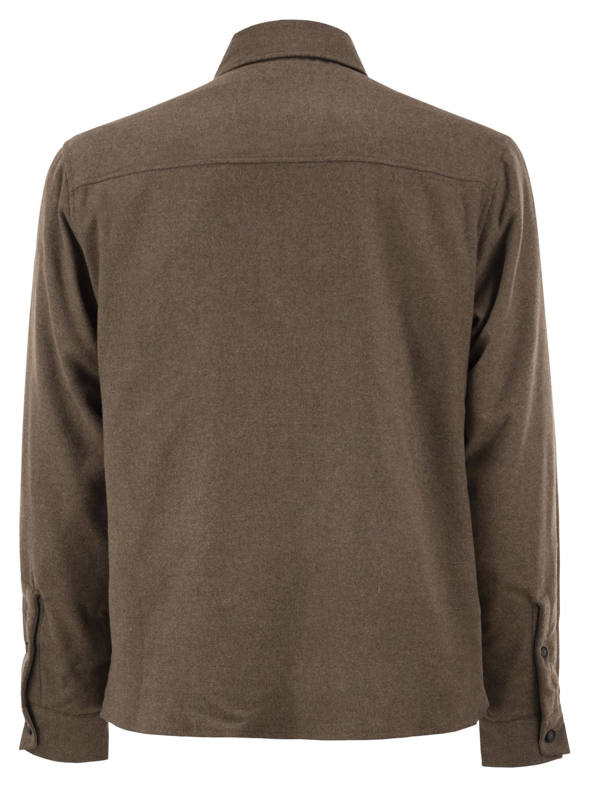 Boss Men Virgin Wool-Blend Overshirt With Patch Pockets BOSS