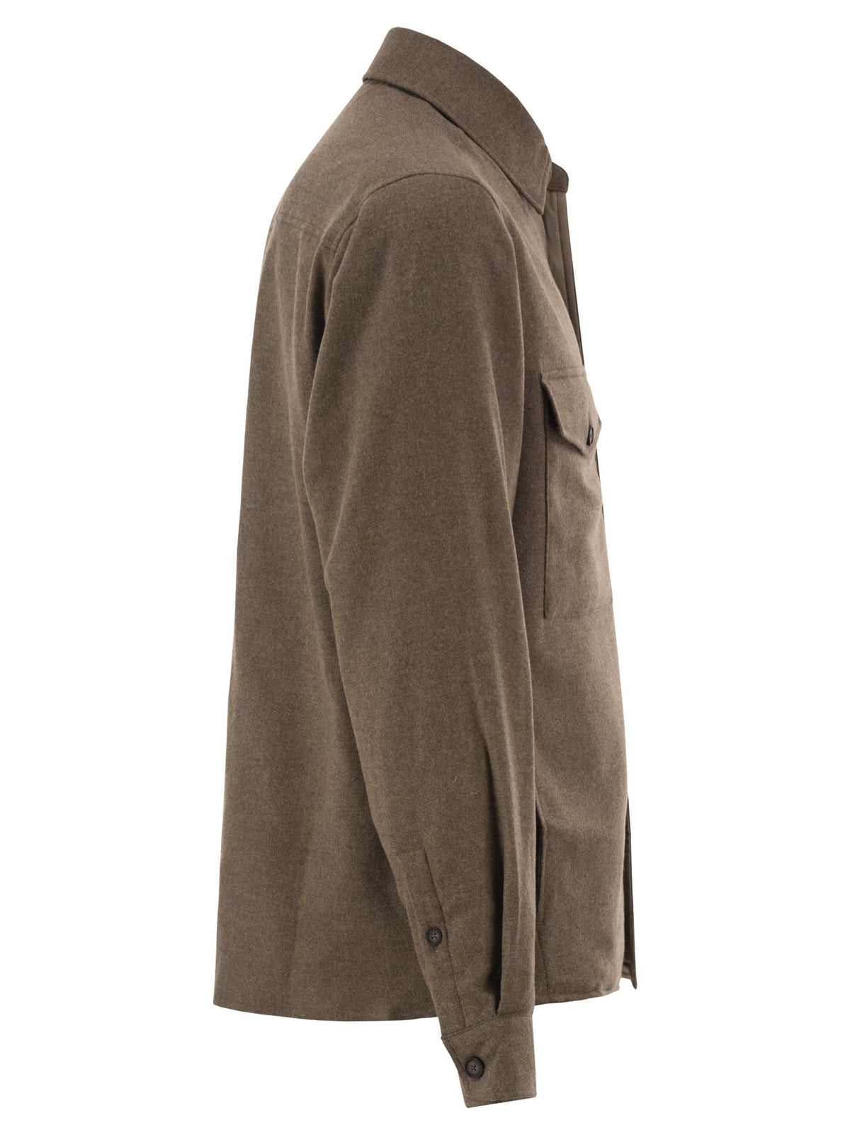 Boss Men Virgin Wool-Blend Overshirt With Patch Pockets BOSS