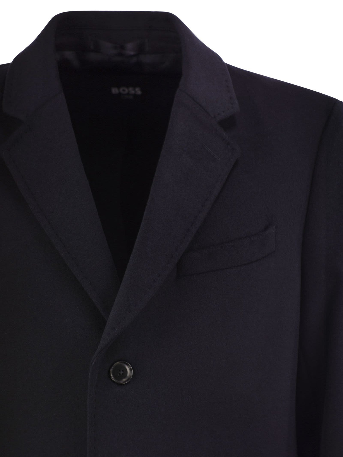 Boss Men Recycled Wool And Cashmere Coat BOSS