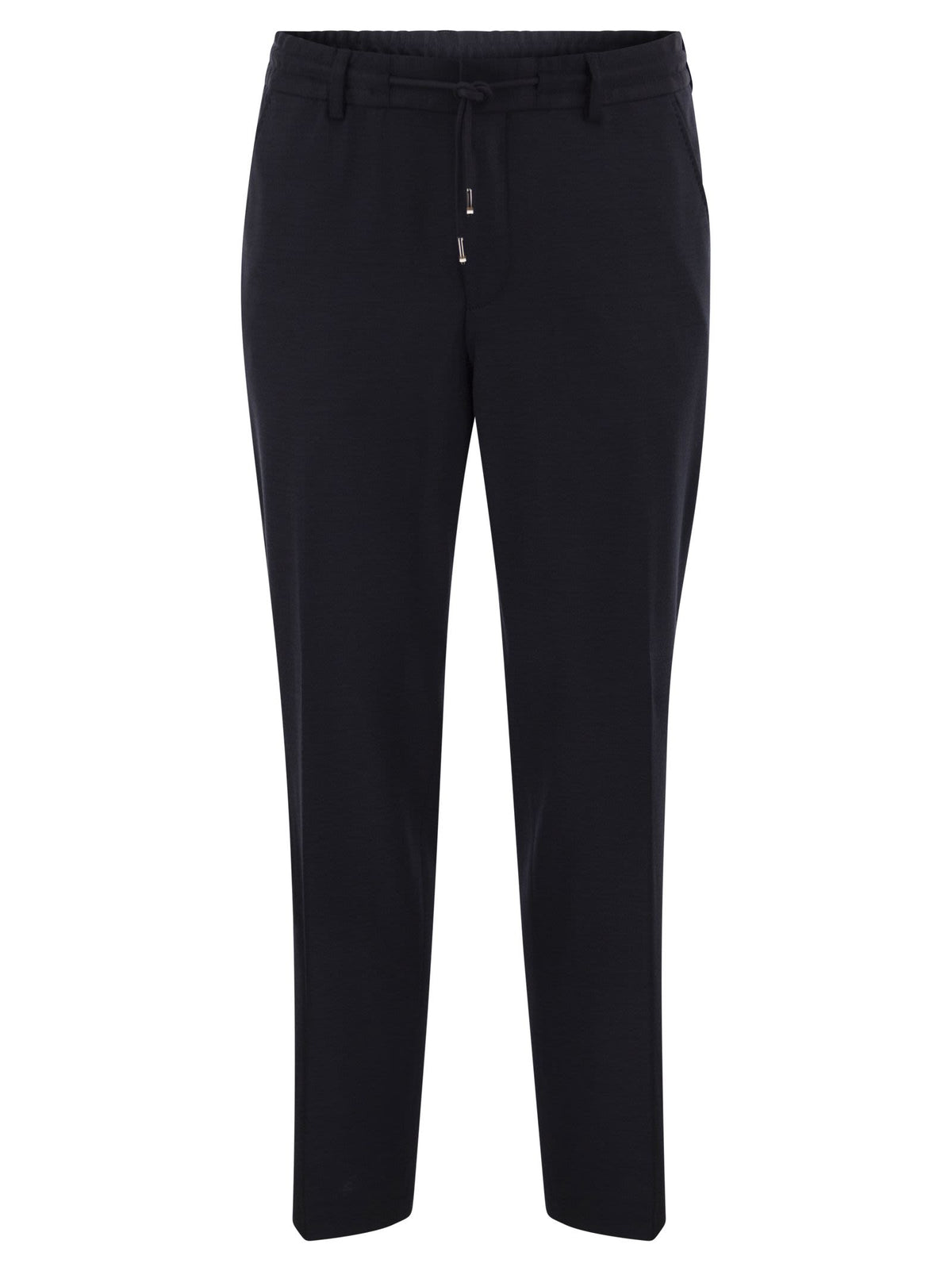Boss Men Virgin Wool-Blend Drawstring Trousers BOSS