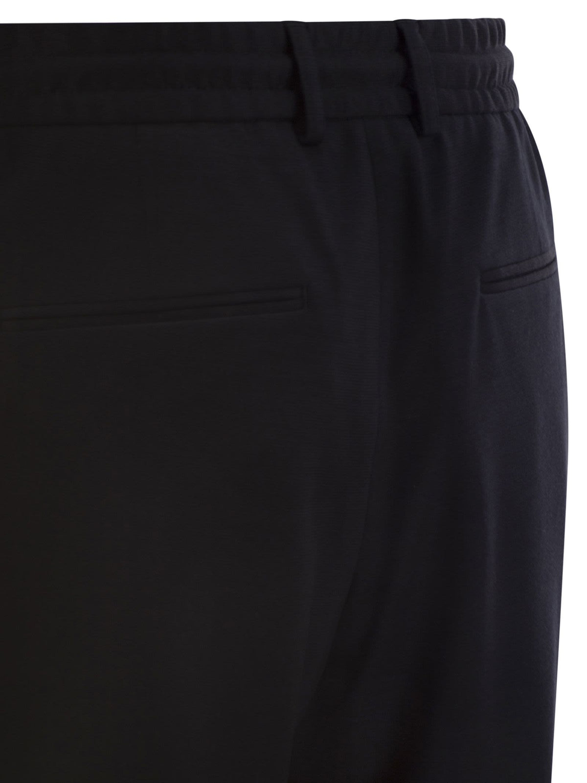 Boss Men Virgin Wool-Blend Drawstring Trousers BOSS