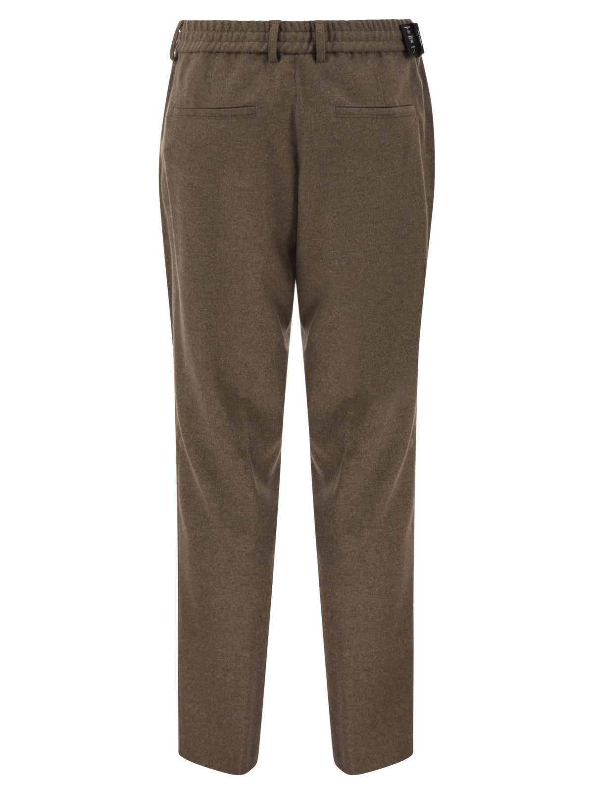 Boss Men Virgin Wool-Blend Tapered Fit Trousers With Drawstring BOSS