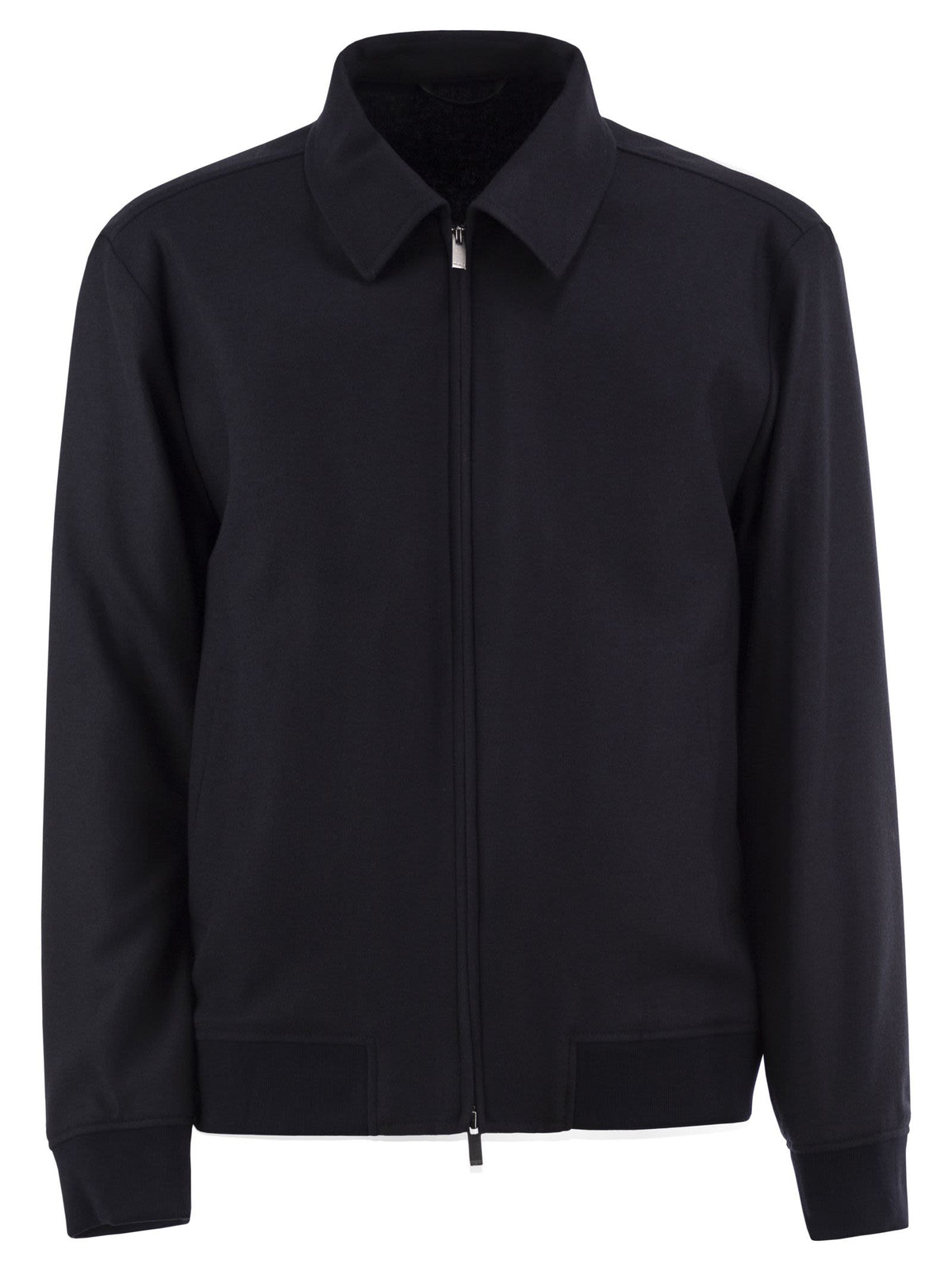 Boss Men Virgin Wool Blend Jacket With Zip BOSS