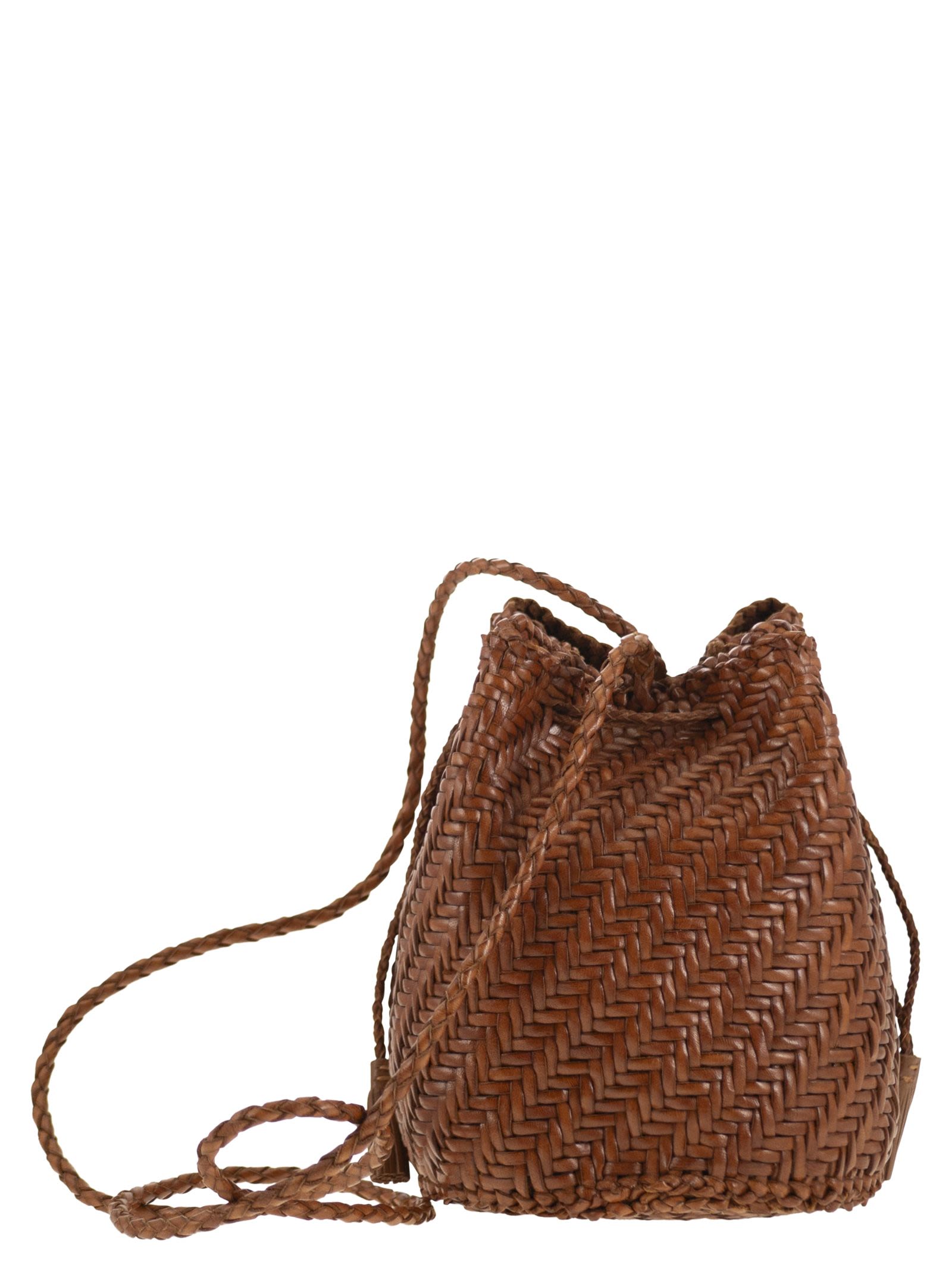 Dragon Diffusion Women Pompom Double Jump - Bucket Bag With Woven Leather DRAGON DIFFUSION