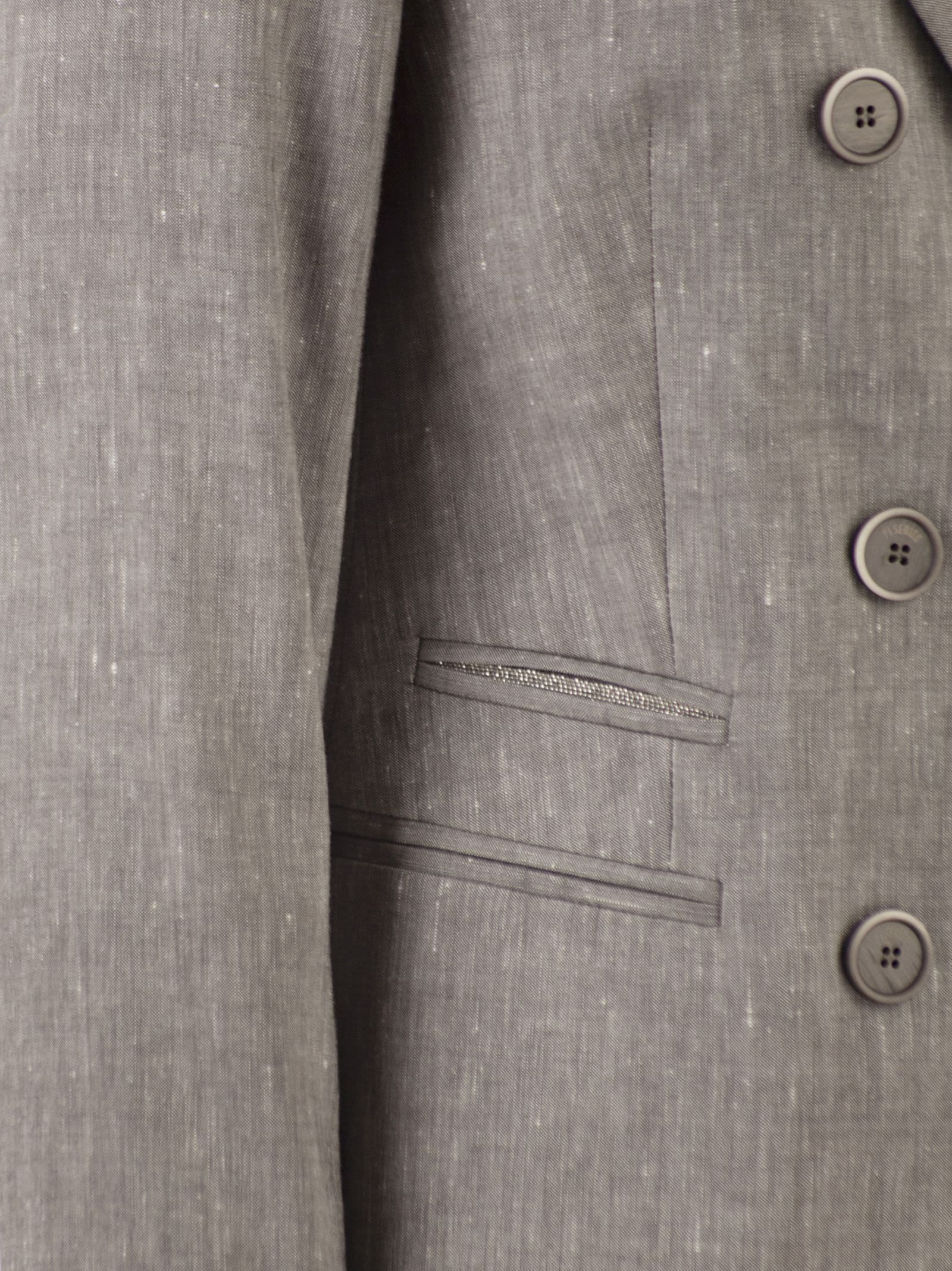 Peserico Women Double-Breasted Blazer In Linen And Wool Blend PESERICO