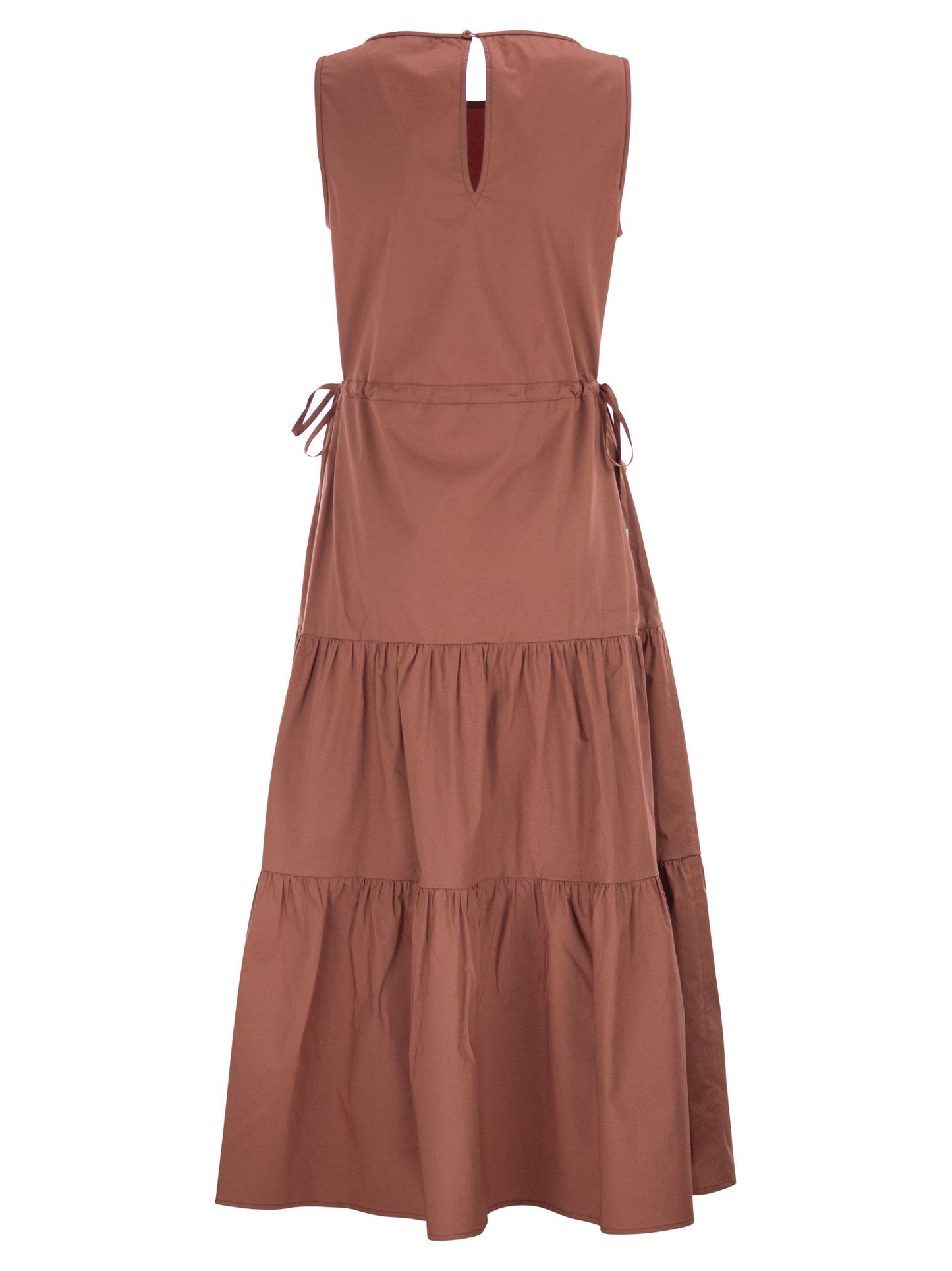 Peserico Women Sleeveless Midi Dress In Stretch Cotton PESERICO