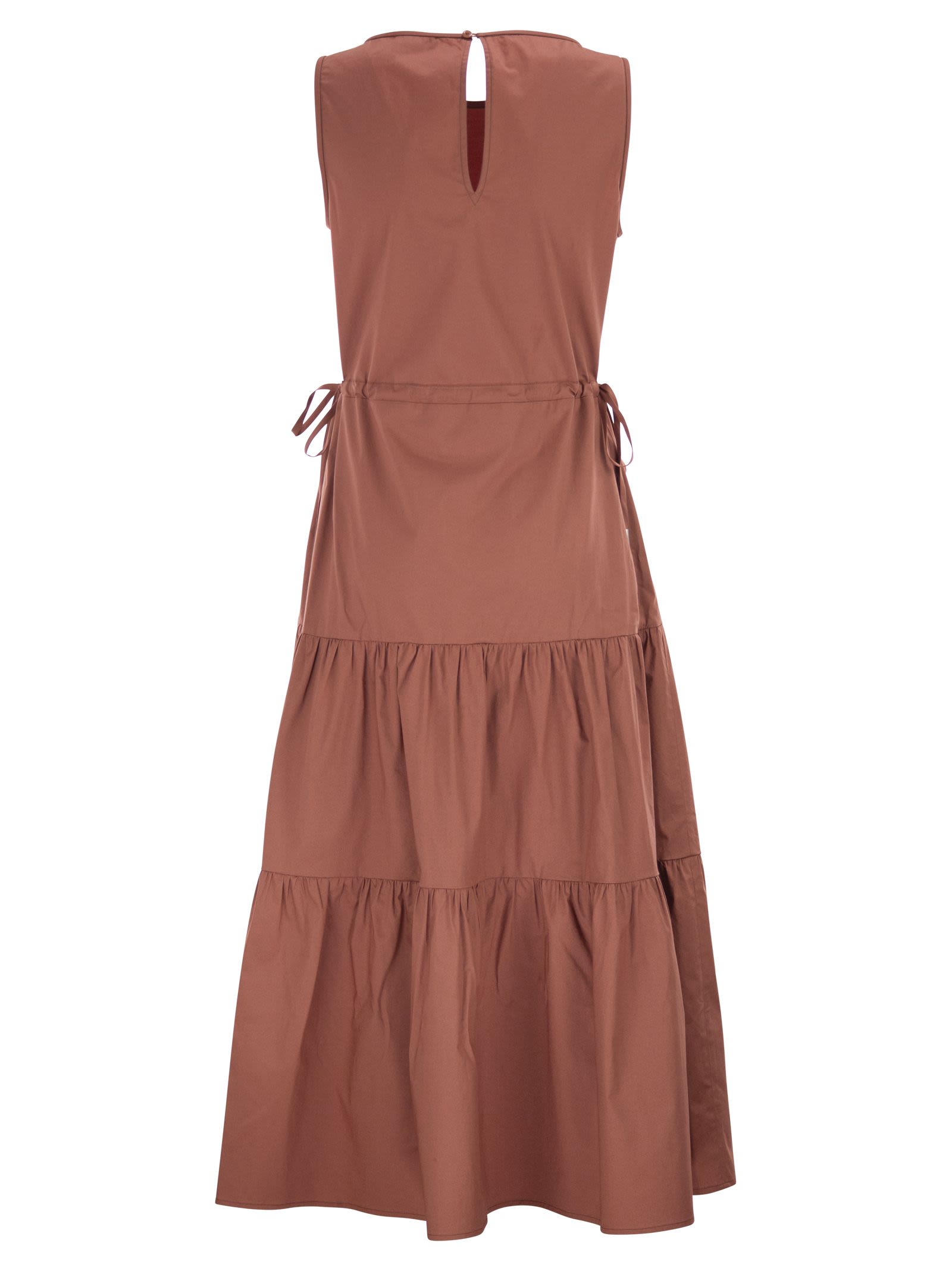 Peserico Women Sleeveless Midi Dress In Stretch Cotton PESERICO