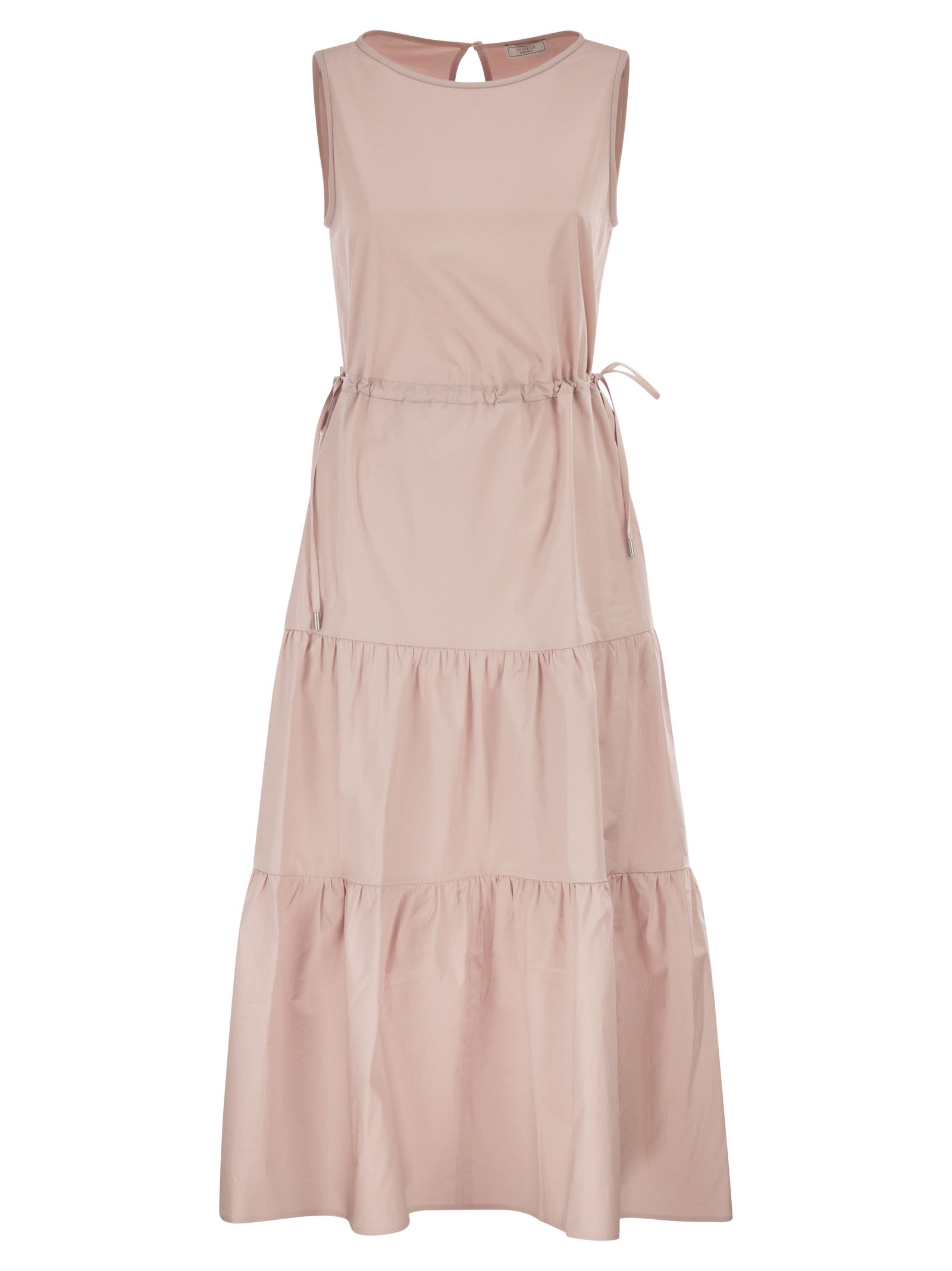 Peserico Women Sleeveless Midi Dress In Stretch Cotton PESERICO