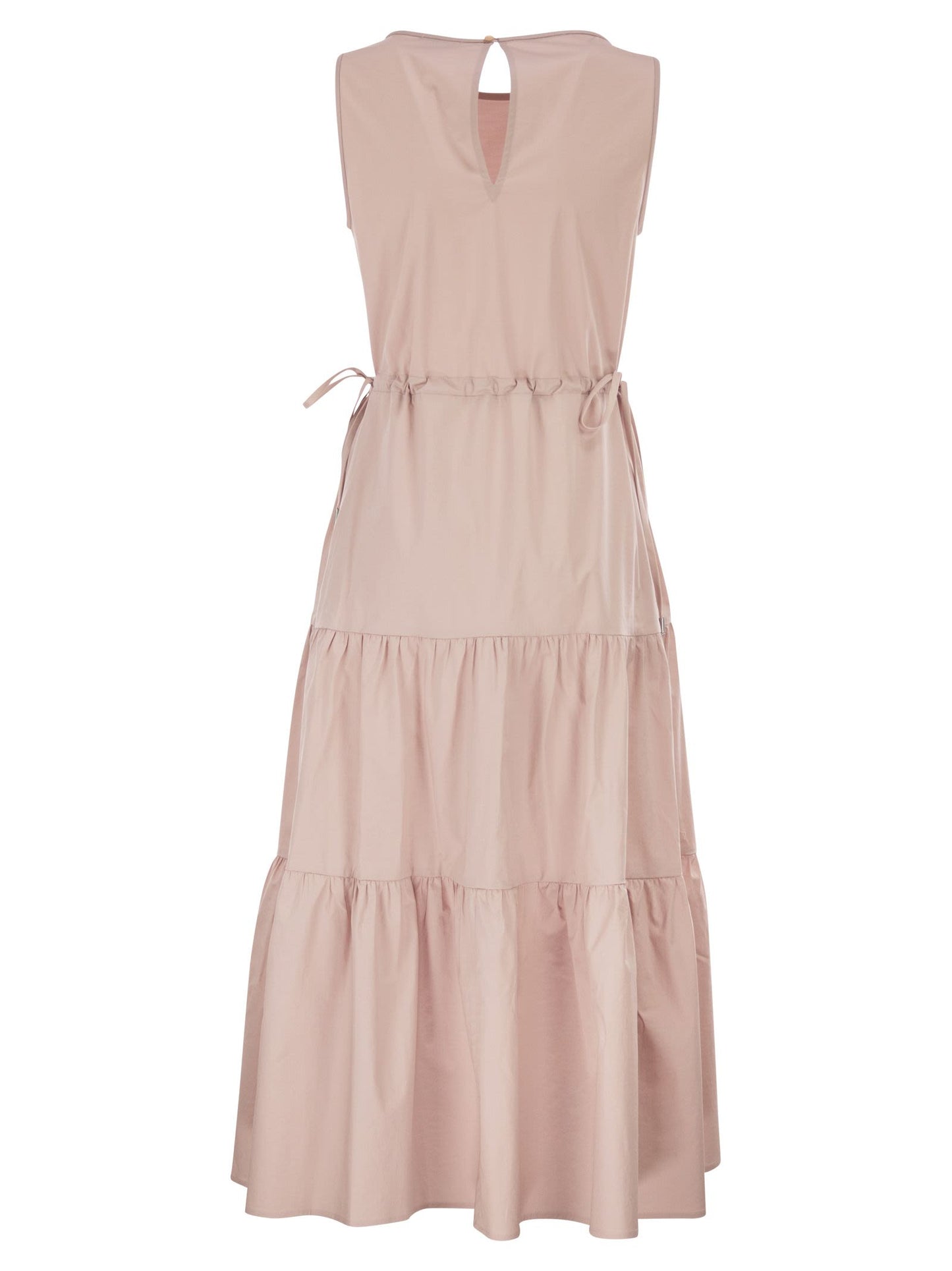 Peserico Women Sleeveless Midi Dress In Stretch Cotton PESERICO