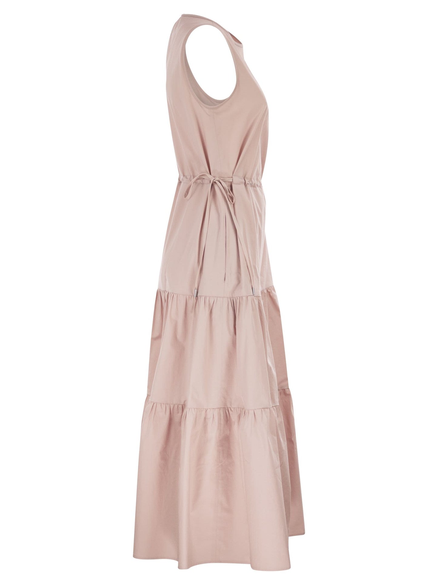 Peserico Women Sleeveless Midi Dress In Stretch Cotton PESERICO