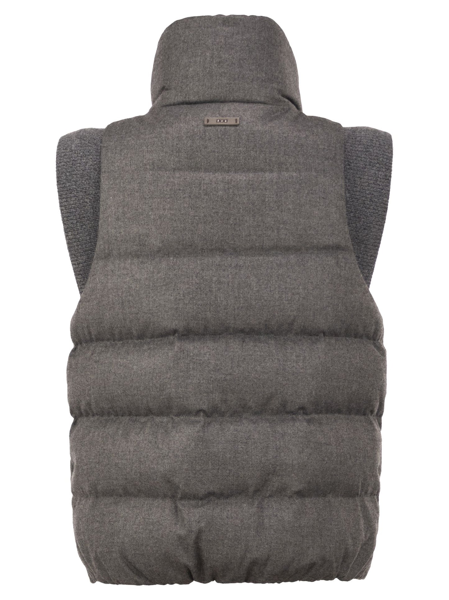 Peserico Women Padded Gilet With High Neck And Lurex Knit Details PESERICO