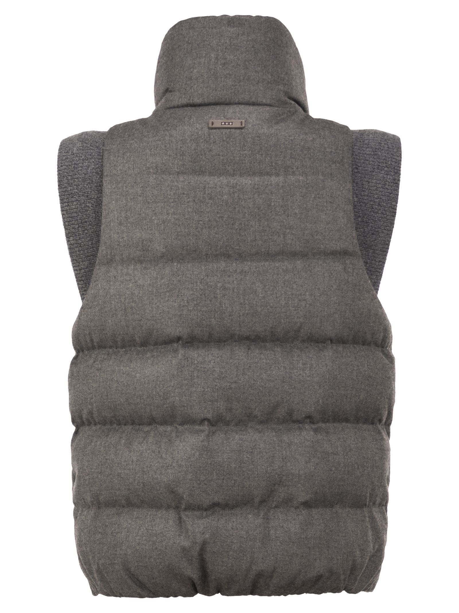Peserico Women Padded Gilet With High Neck And Lurex Knit Details PESERICO
