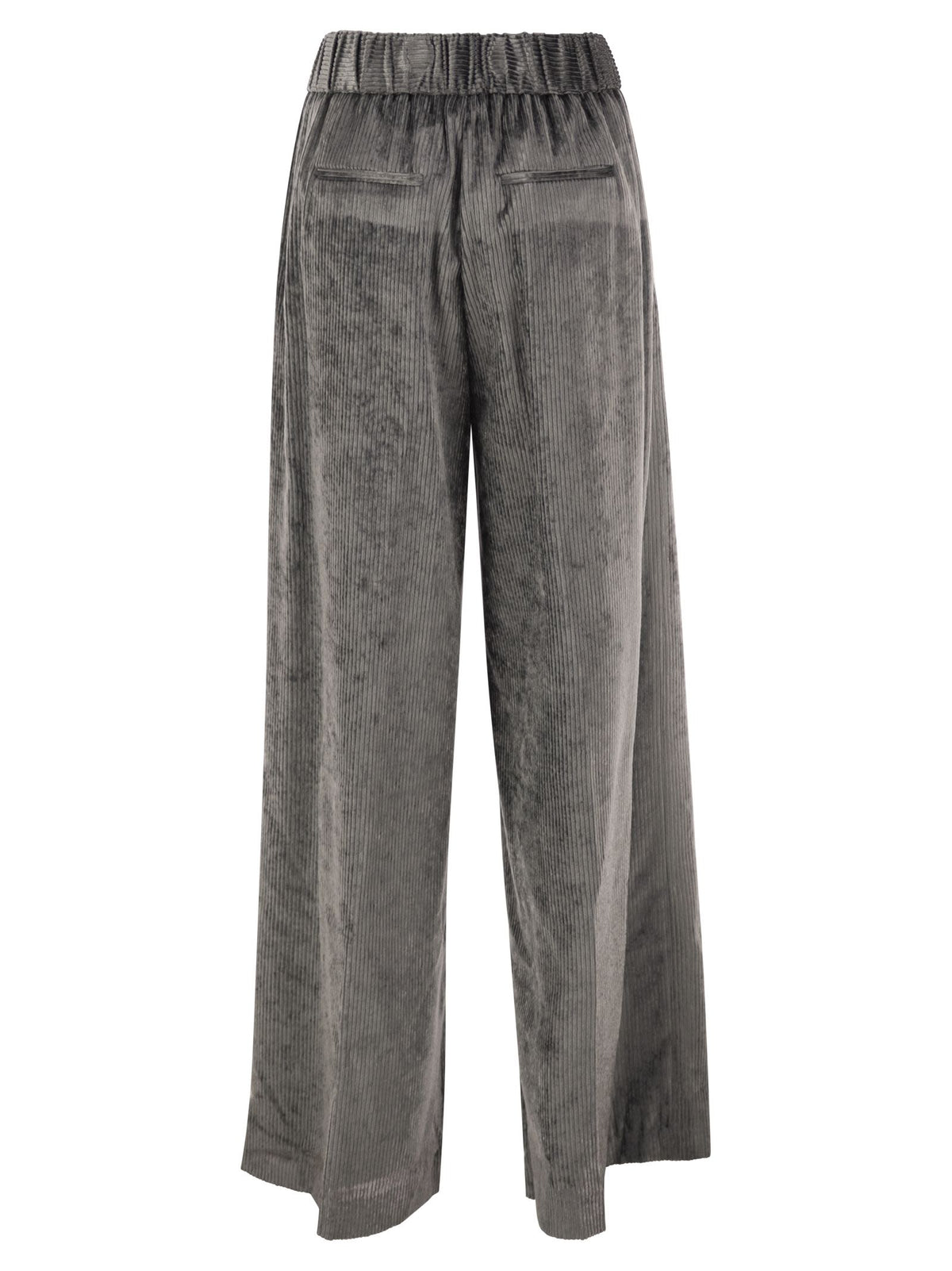 Peserico Women Wide-Leg Corded Velvet Trousers