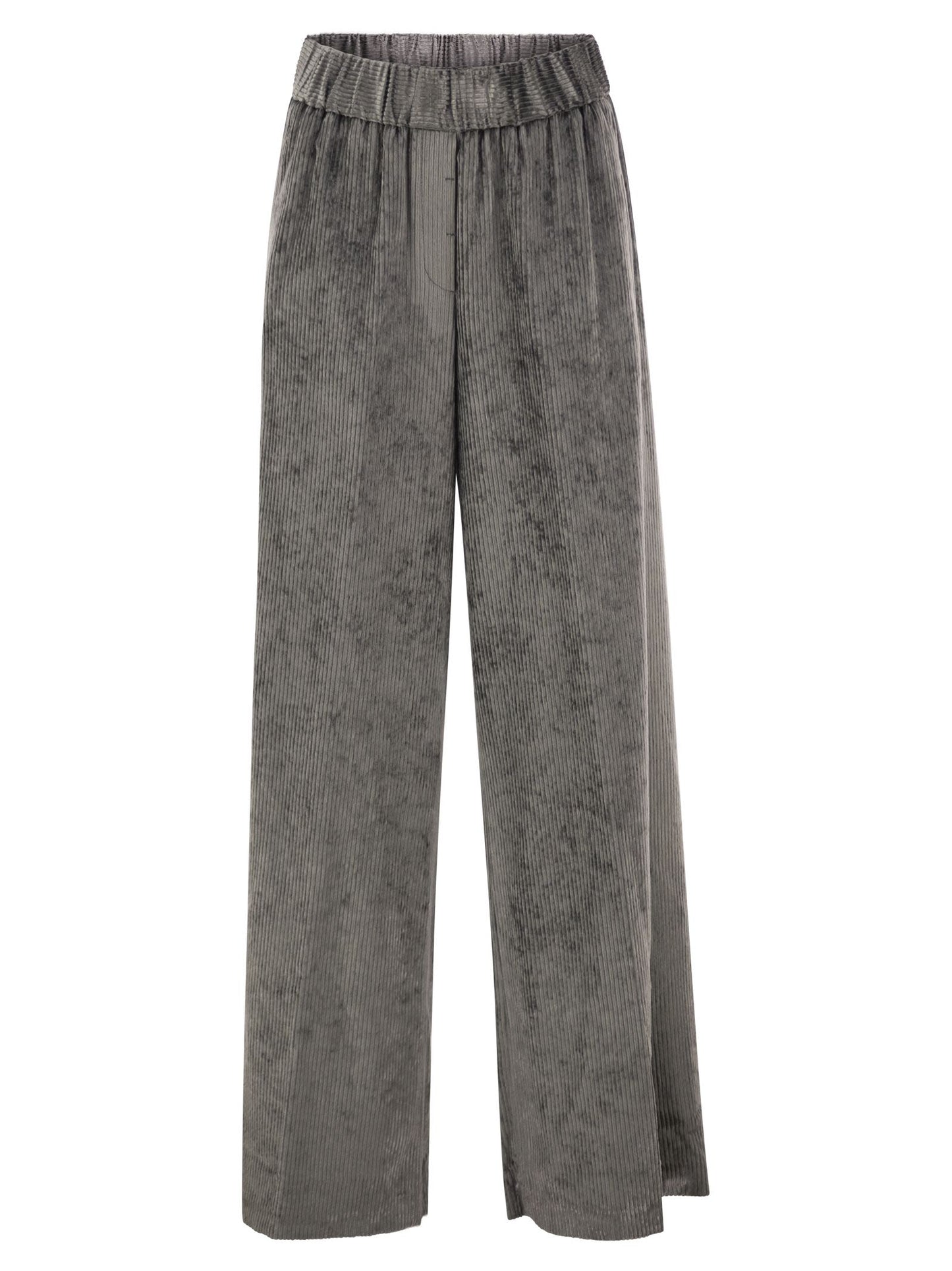 Peserico Women Wide-Leg Corded Velvet Trousers PESERICO