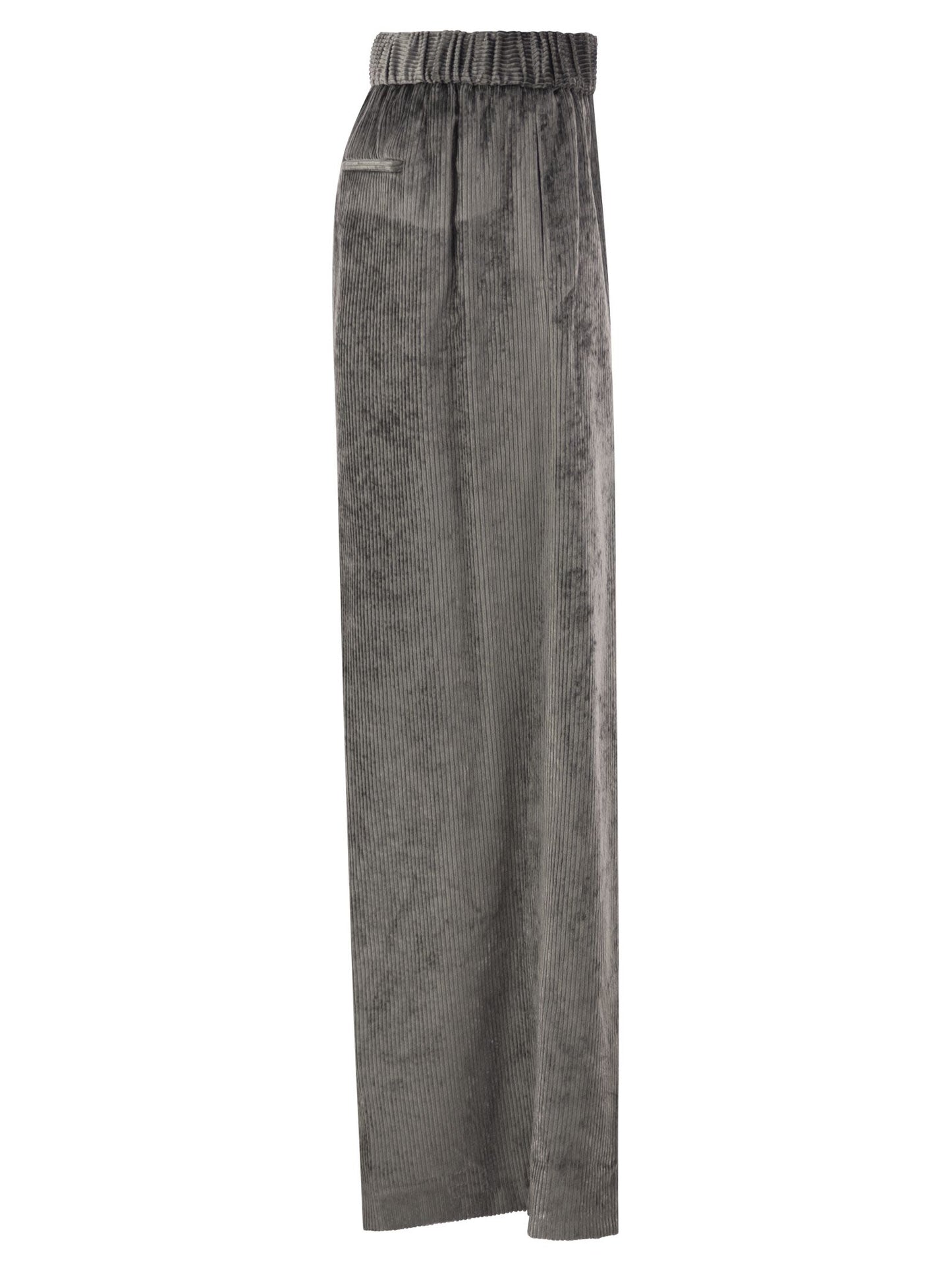 Peserico Women Wide-Leg Corded Velvet Trousers PESERICO