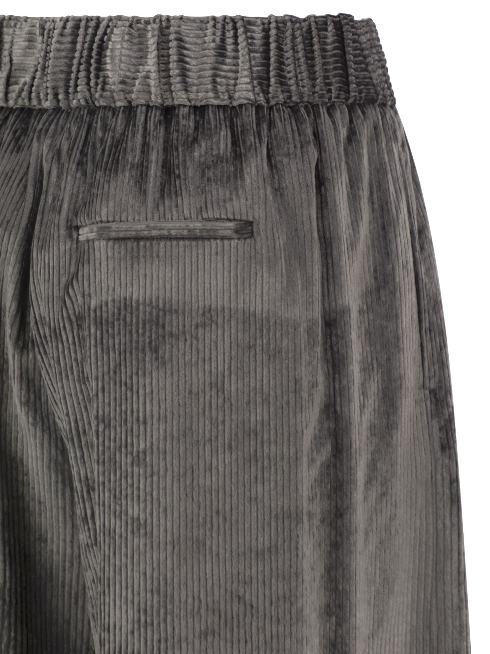 Peserico Women Wide-Leg Corded Velvet Trousers PESERICO
