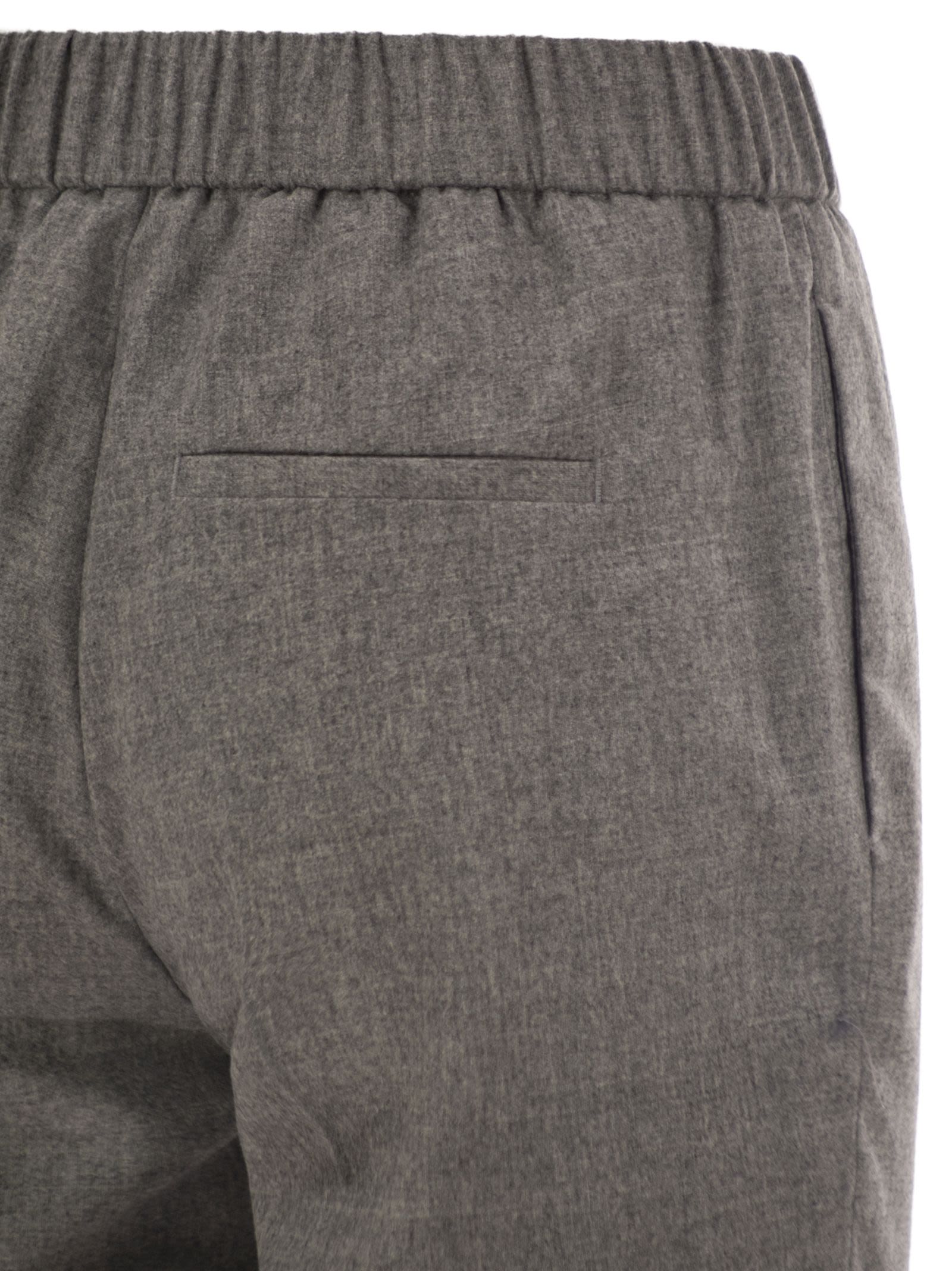 Peserico Women Virgin Wool And Cashmere Tapered Trousers With Elasticated Waistband PESERICO