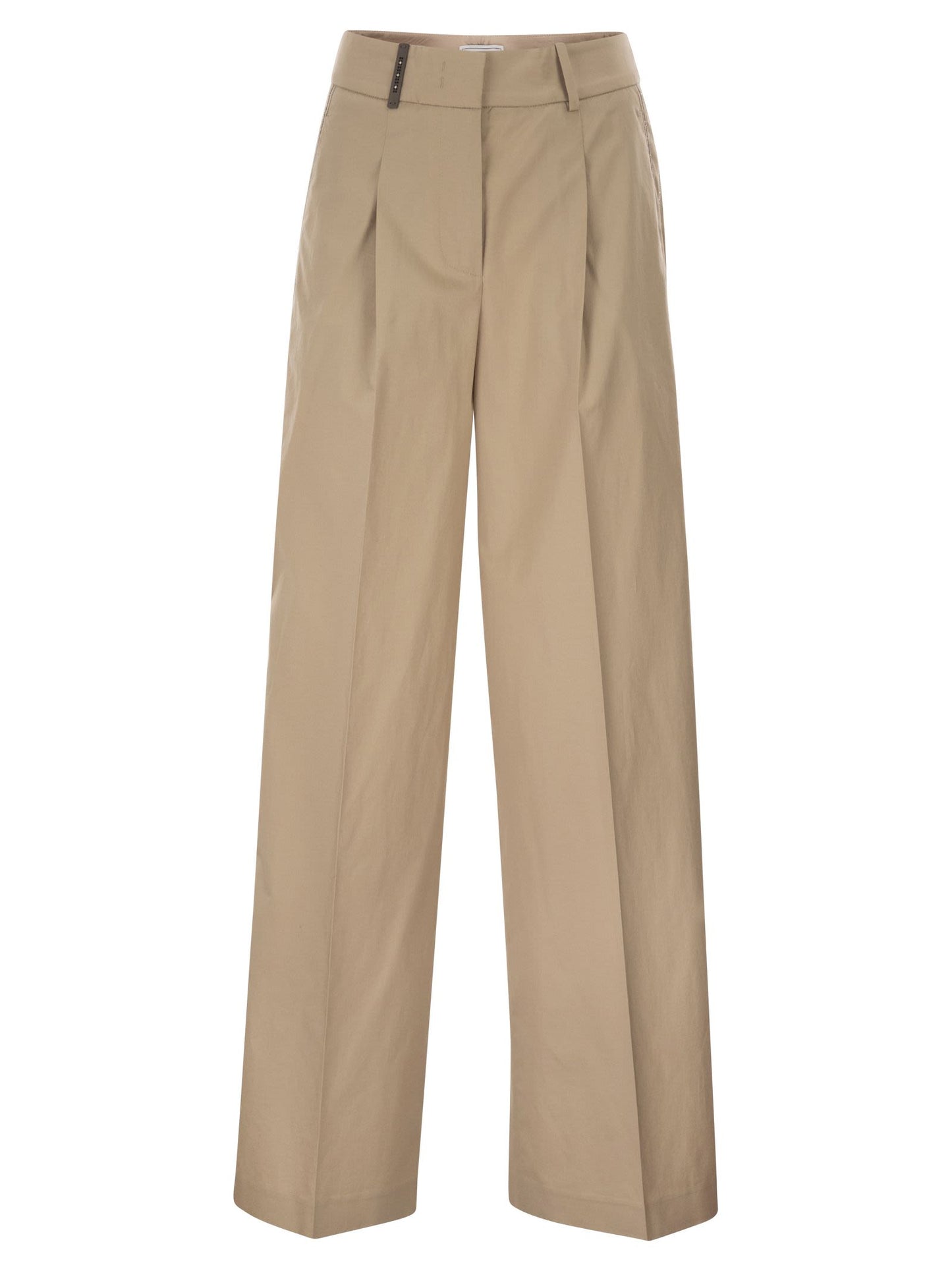Peserico Women Tailored Trousers In Stretch Cotton With Pleats PESERICO