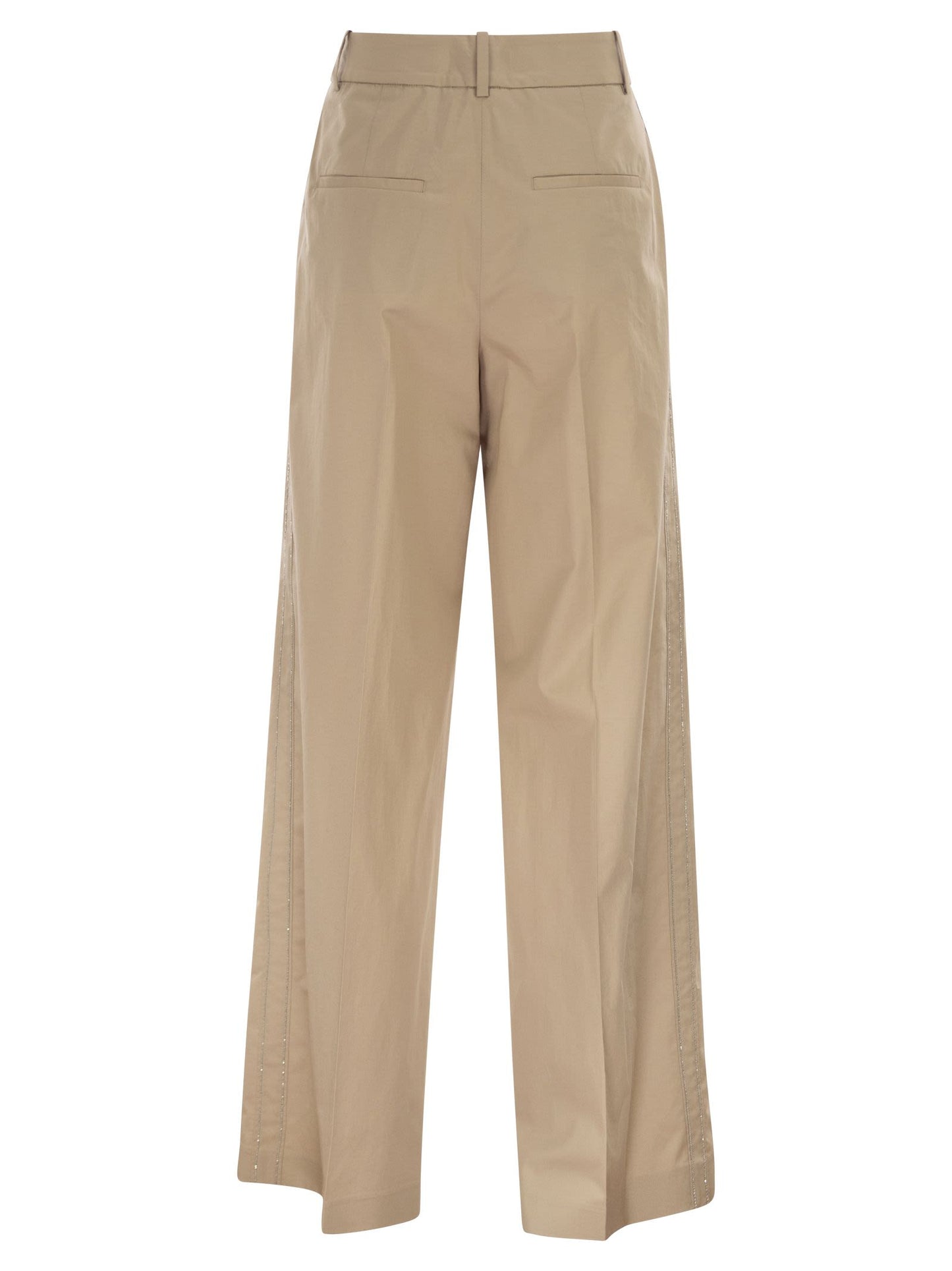 Peserico Women Tailored Trousers In Stretch Cotton With Pleats PESERICO