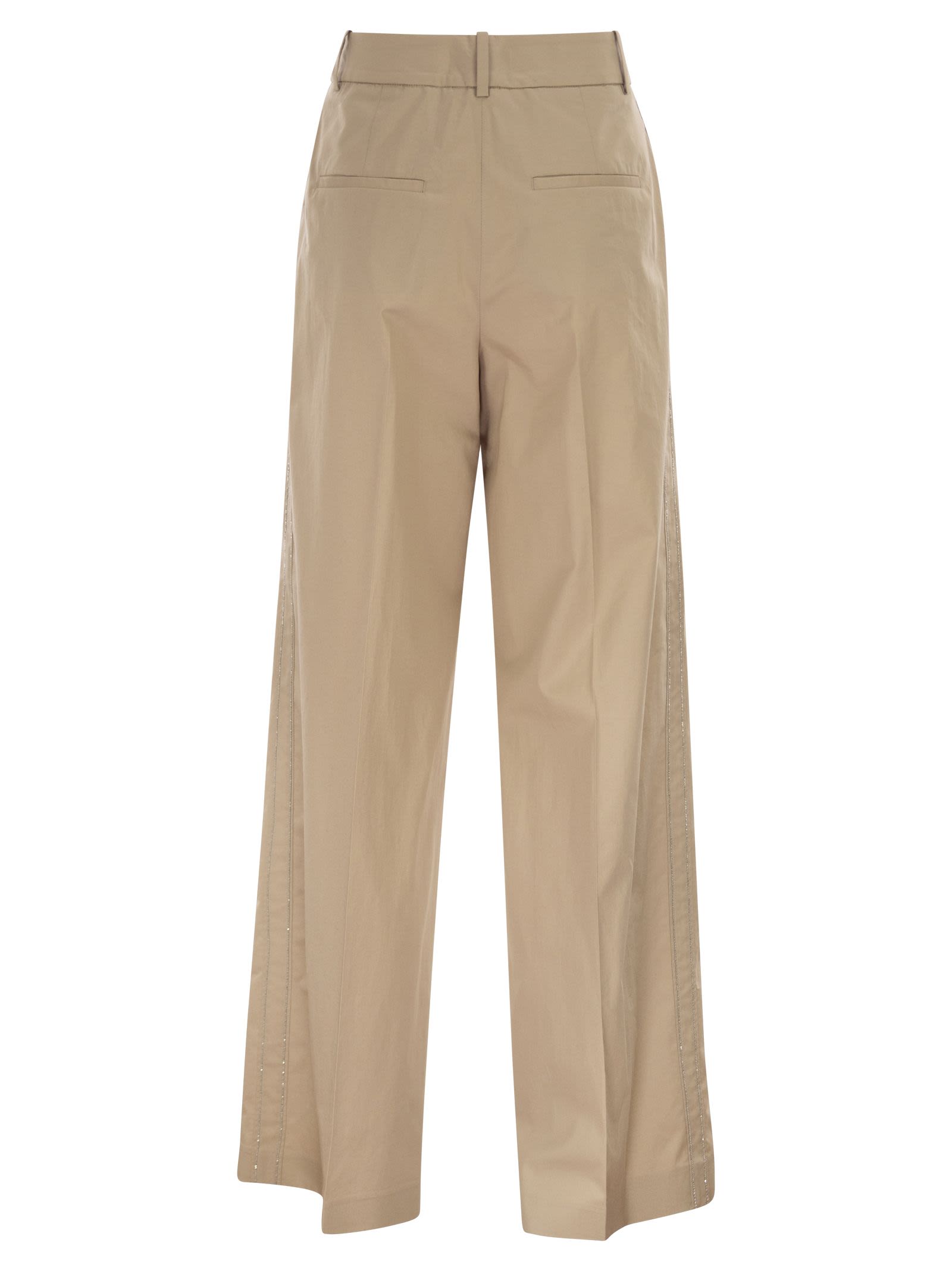 Peserico Women Tailored Trousers In Stretch Cotton With Pleats PESERICO