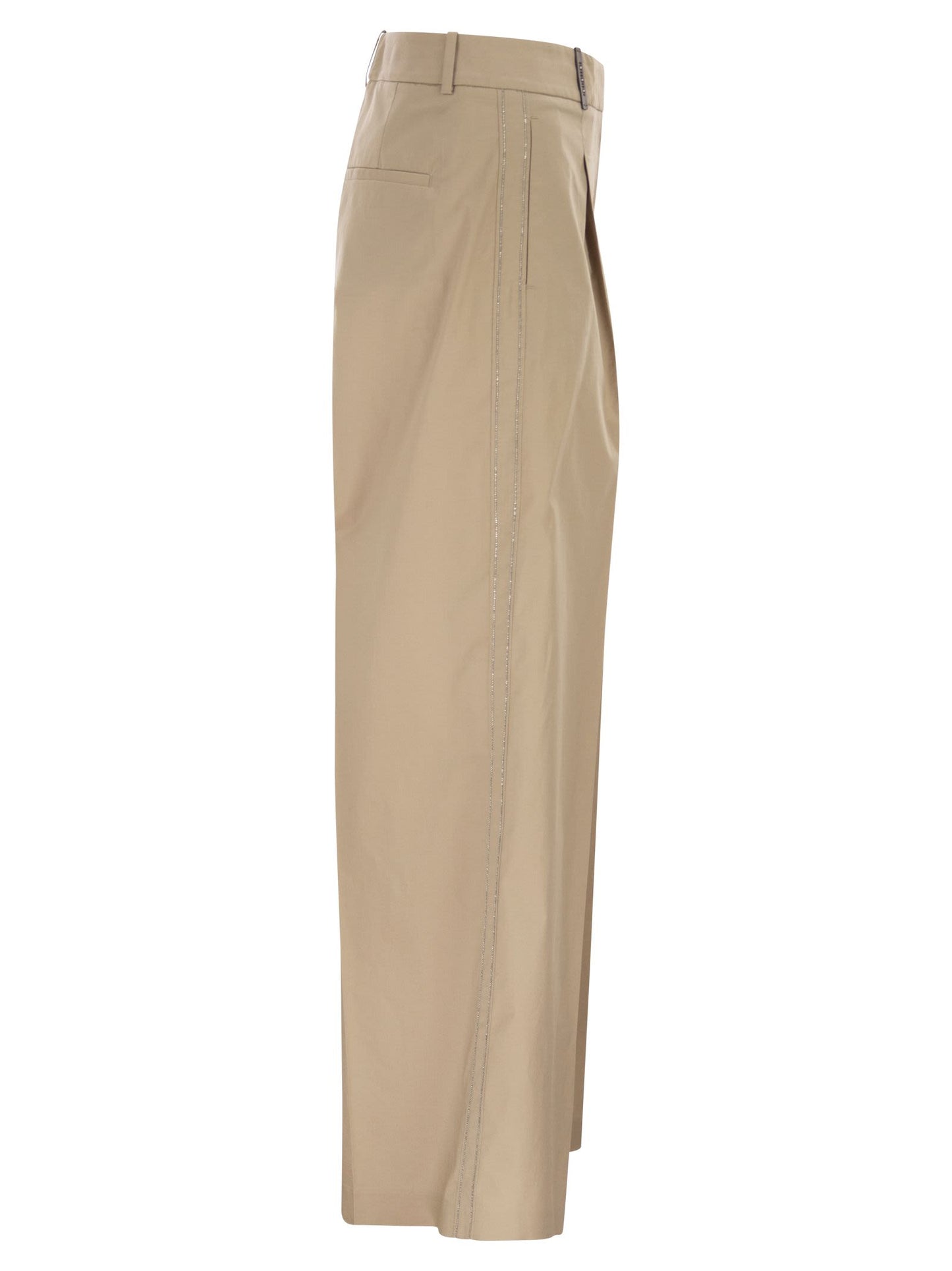 Peserico Women Tailored Trousers In Stretch Cotton With Pleats PESERICO