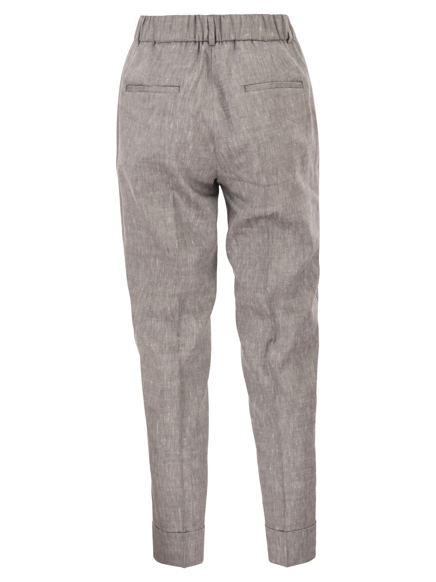 Peserico Women Wool Blend Flannel Trousers PESERICO