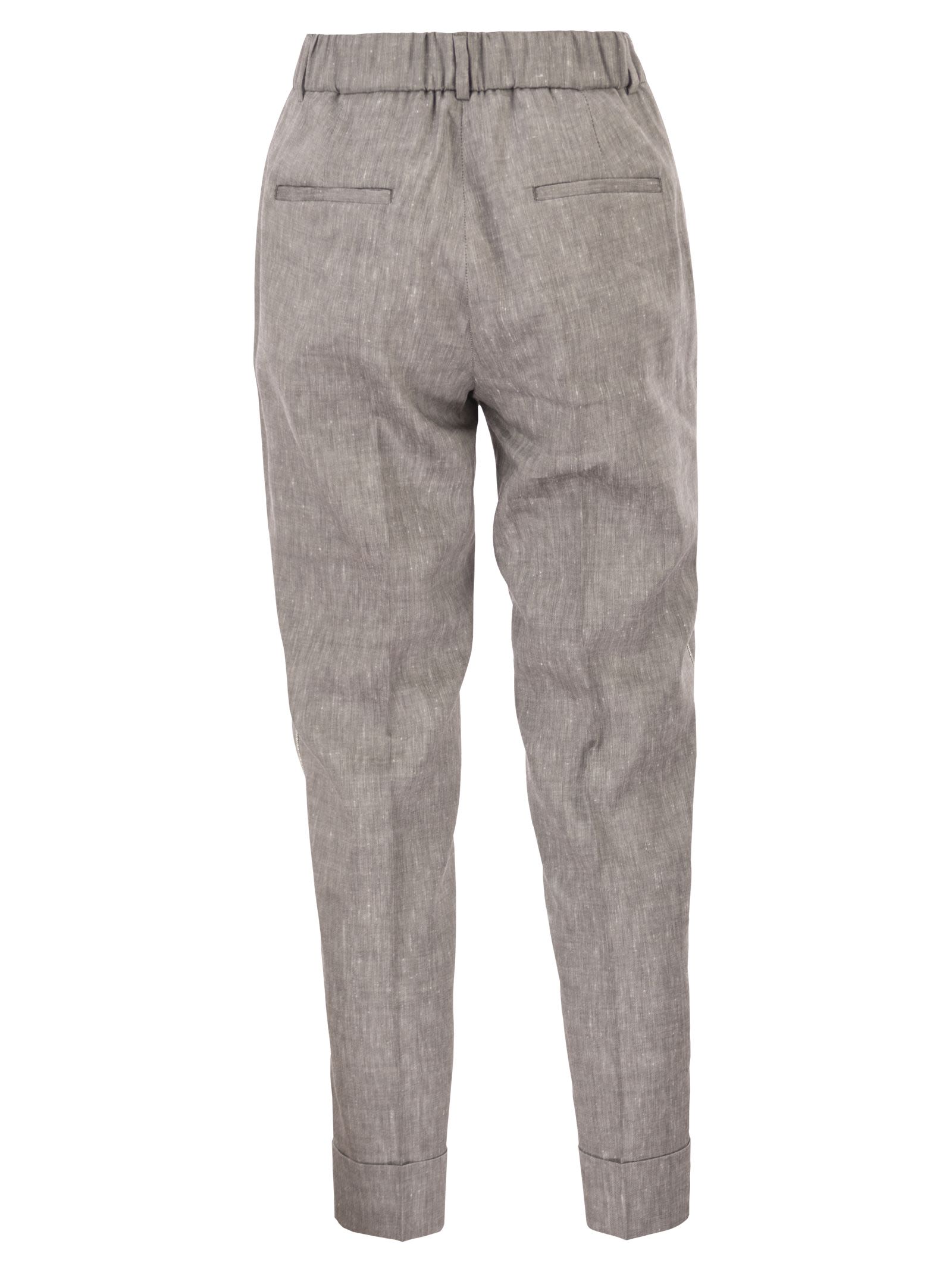 Peserico Women Wool Blend Flannel Trousers PESERICO