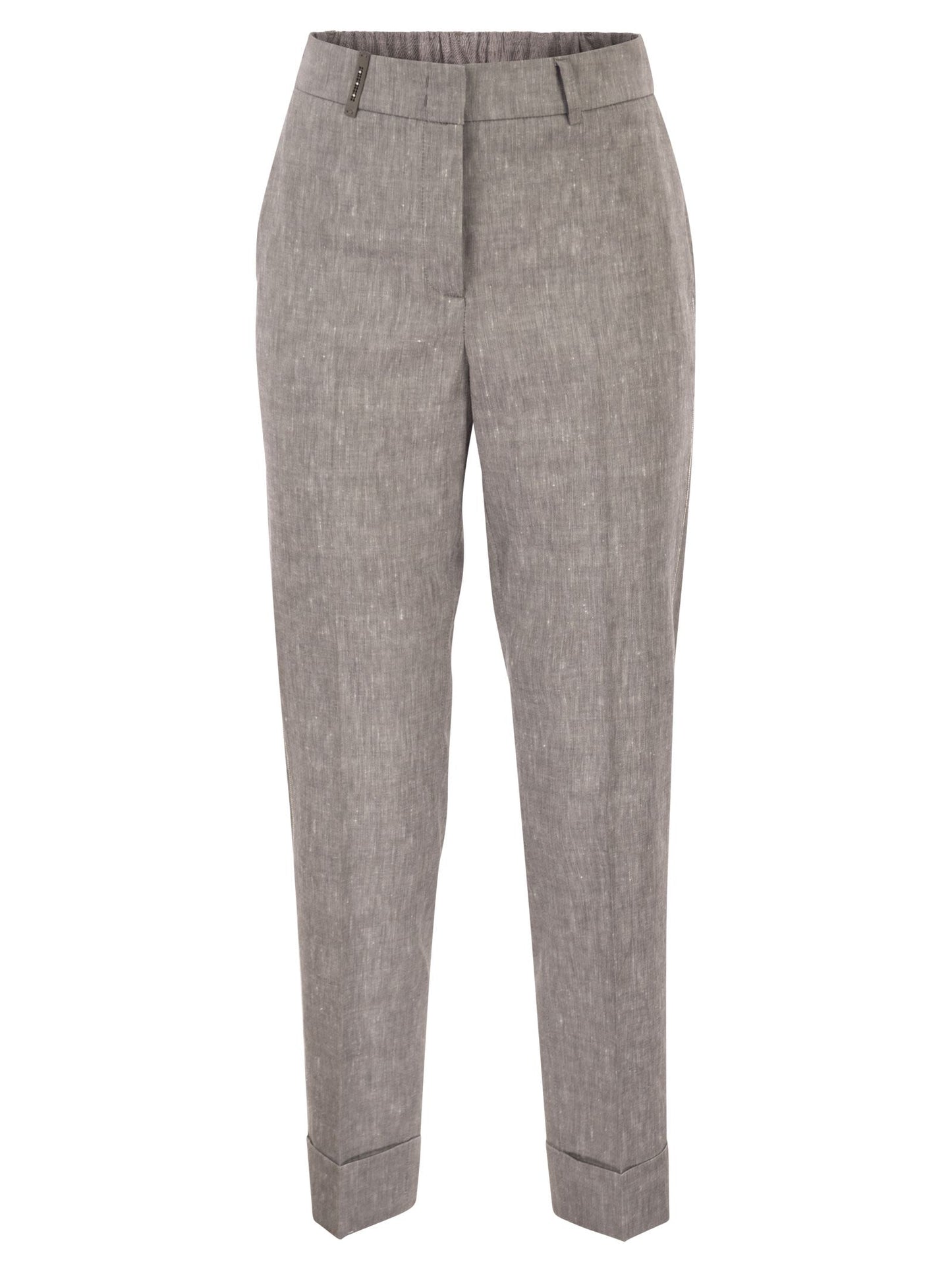 Peserico Women Wool Blend Flannel Trousers PESERICO