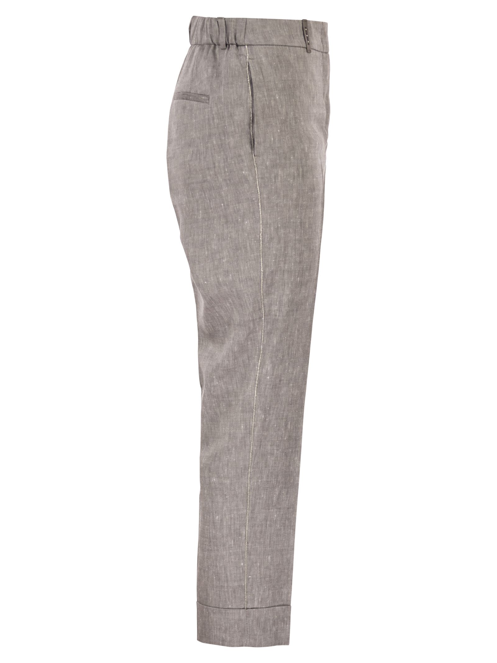 Peserico Women Wool Blend Flannel Trousers PESERICO