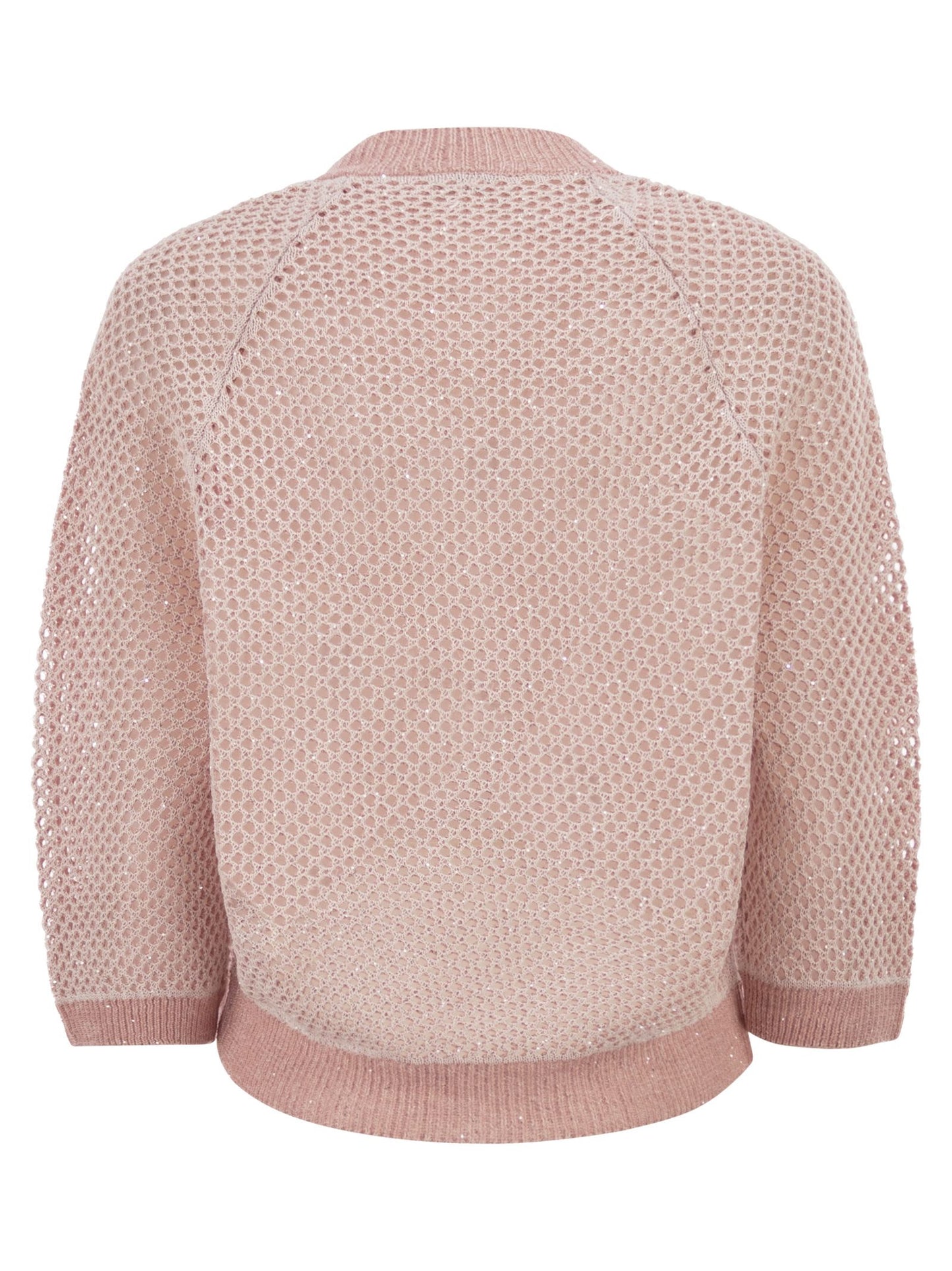 Peserico Women V-Neck Mesh Top In Linen And Cotton PESERICO