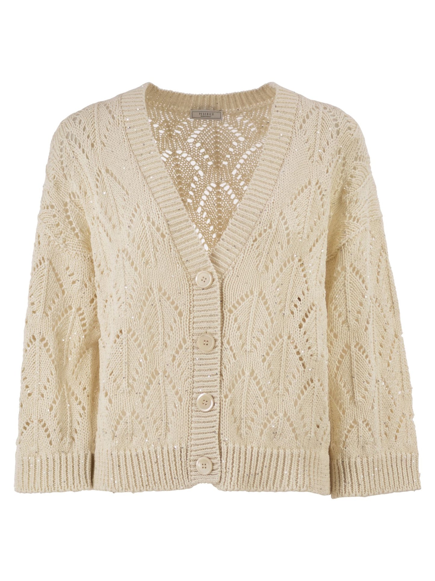 Peserico Women Cotton Cord Cardigan With Sequins PESERICO