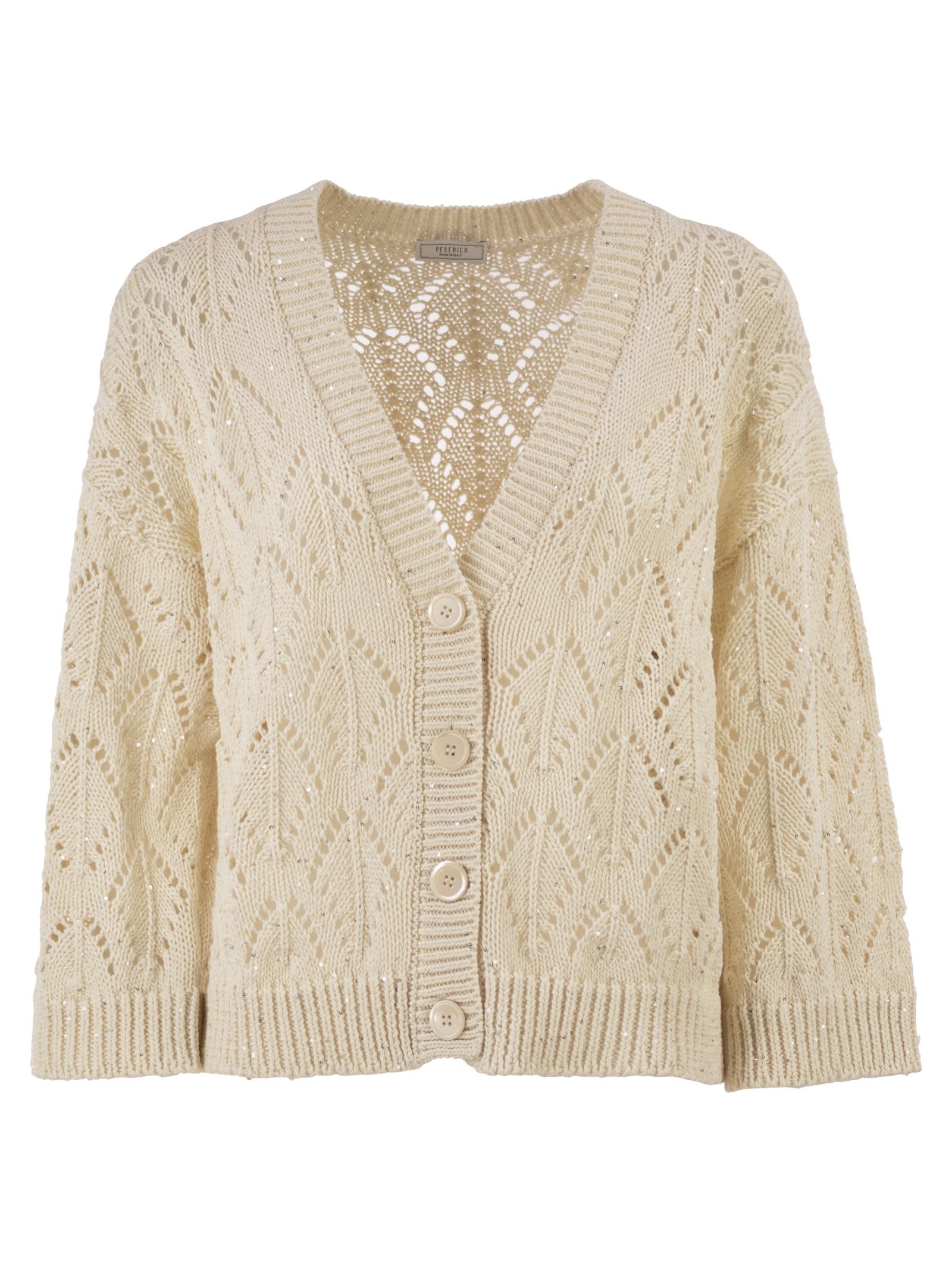 Peserico Women Cotton Cord Cardigan With Sequins PESERICO