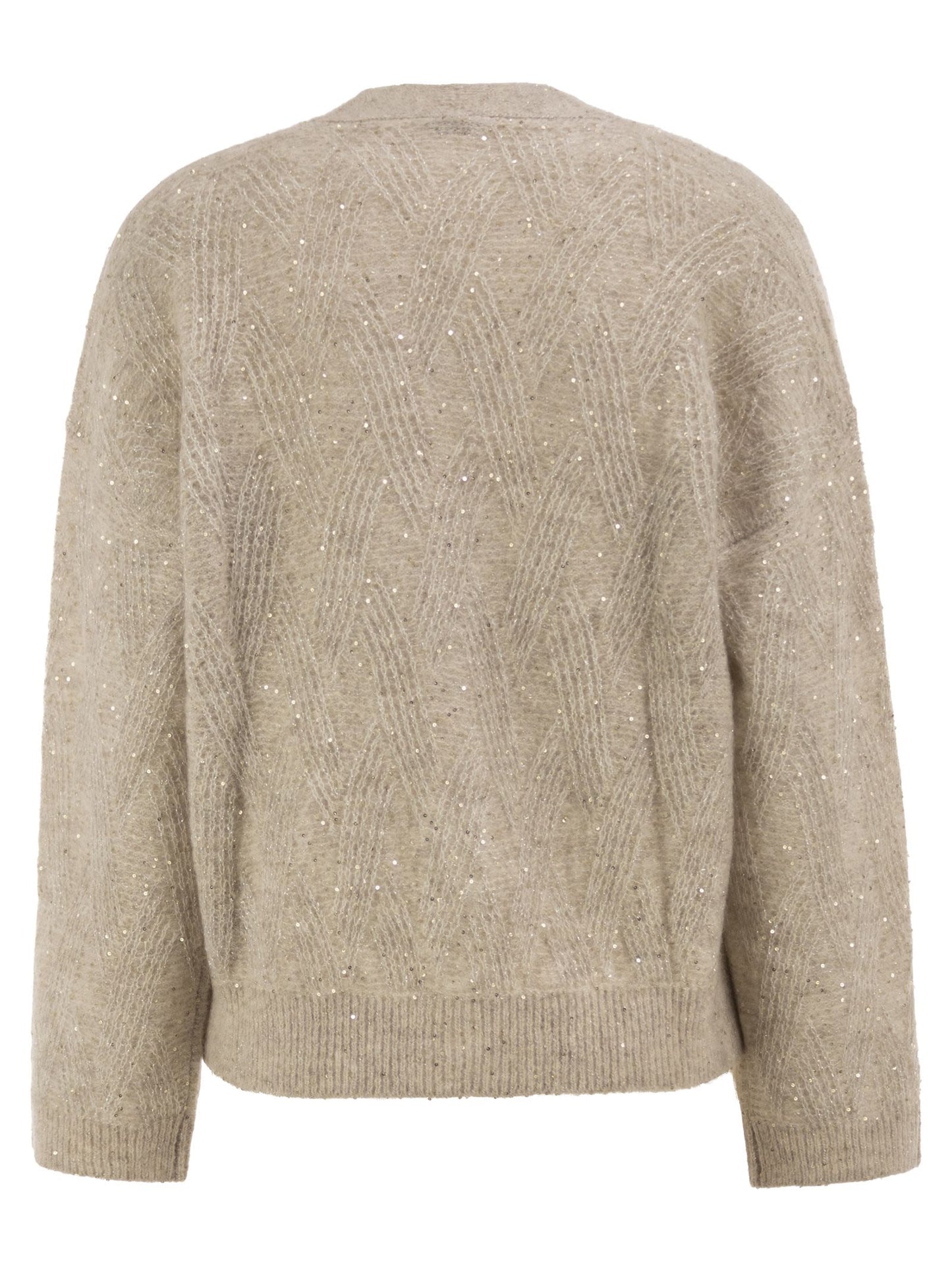 Peserico Women V-Neck Knitted Cardigan With Sequins PESERICO
