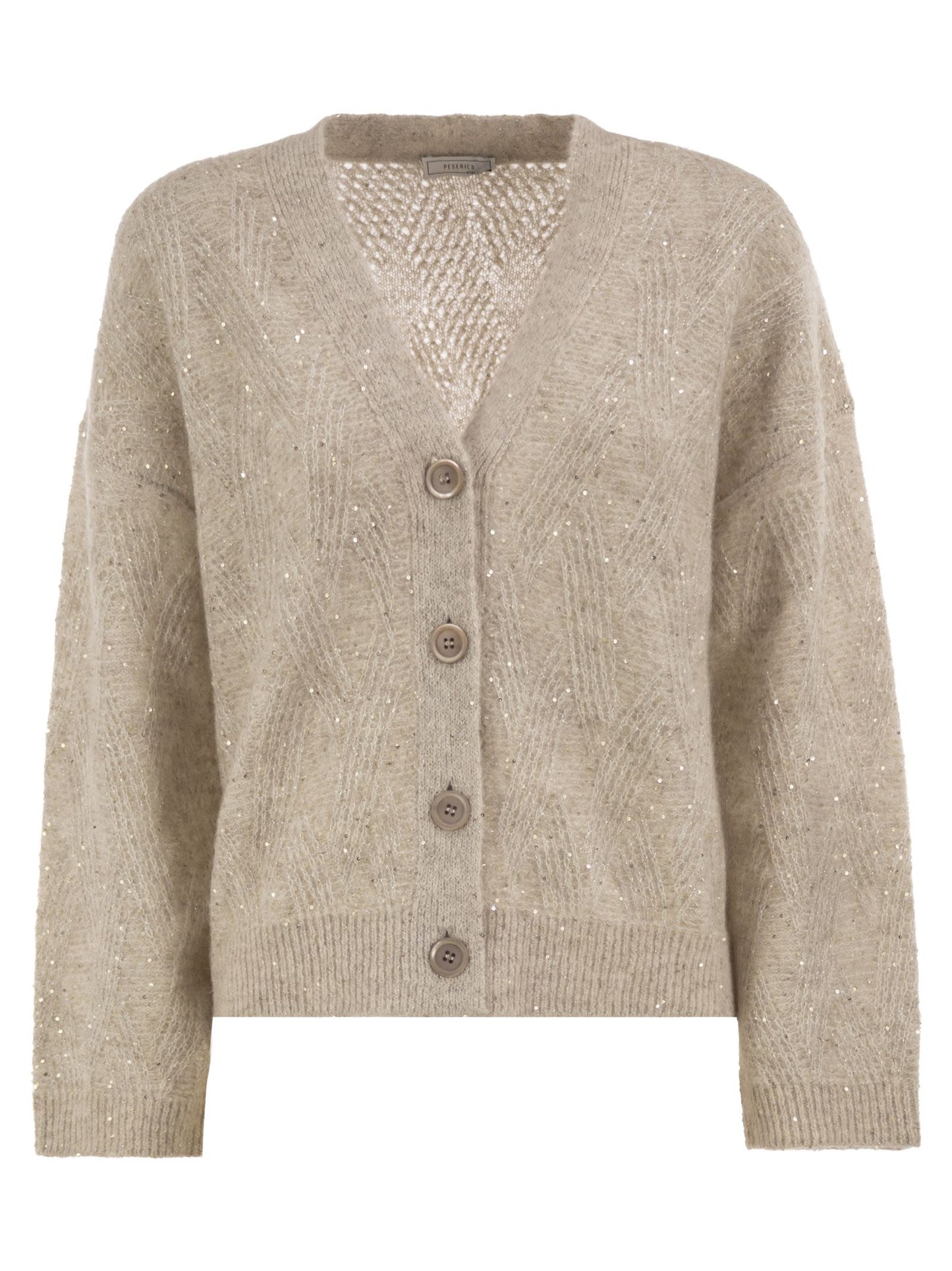Peserico Women V-Neck Knitted Cardigan With Sequins PESERICO