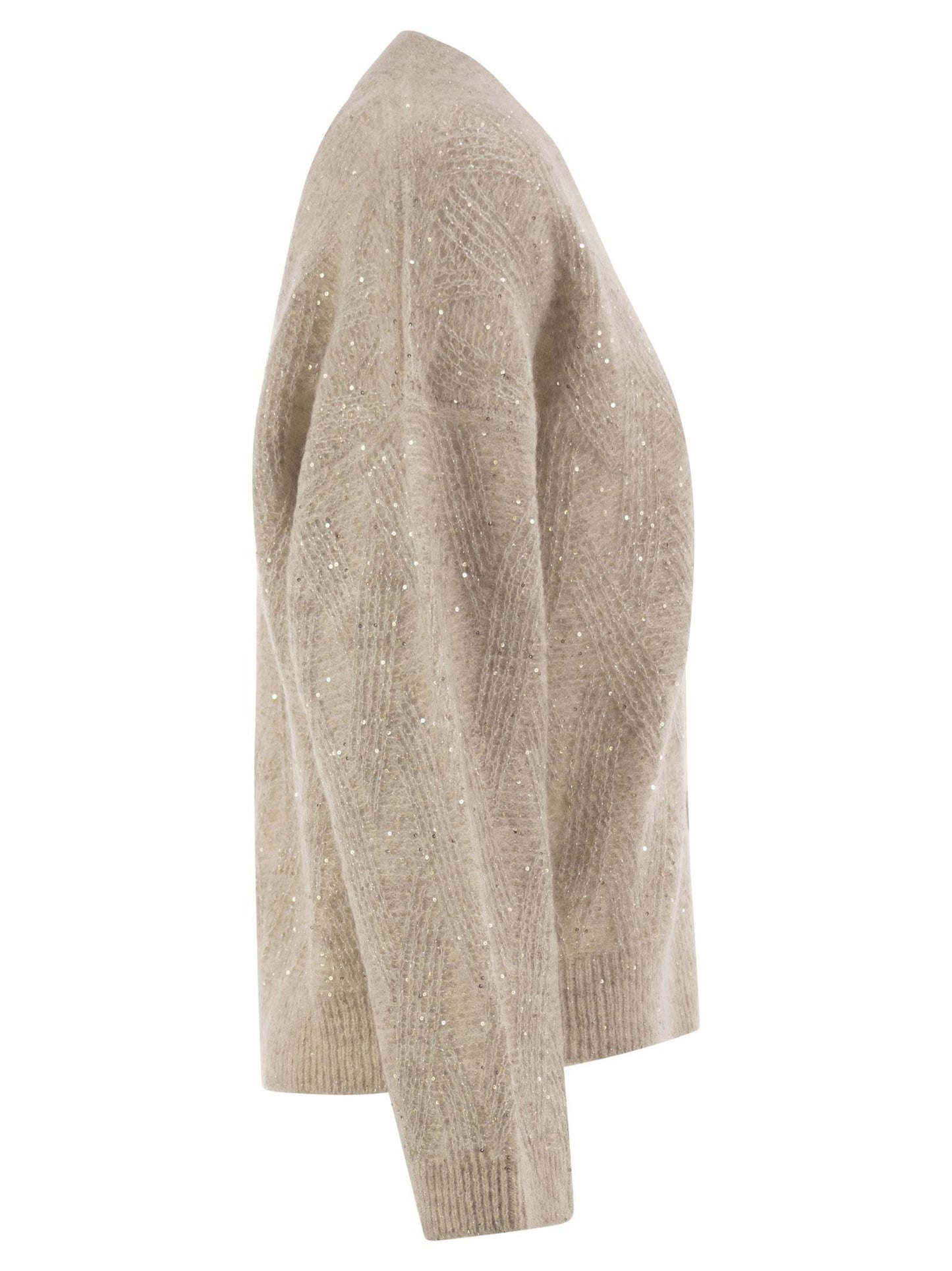Peserico Women V-Neck Knitted Cardigan With Sequins PESERICO