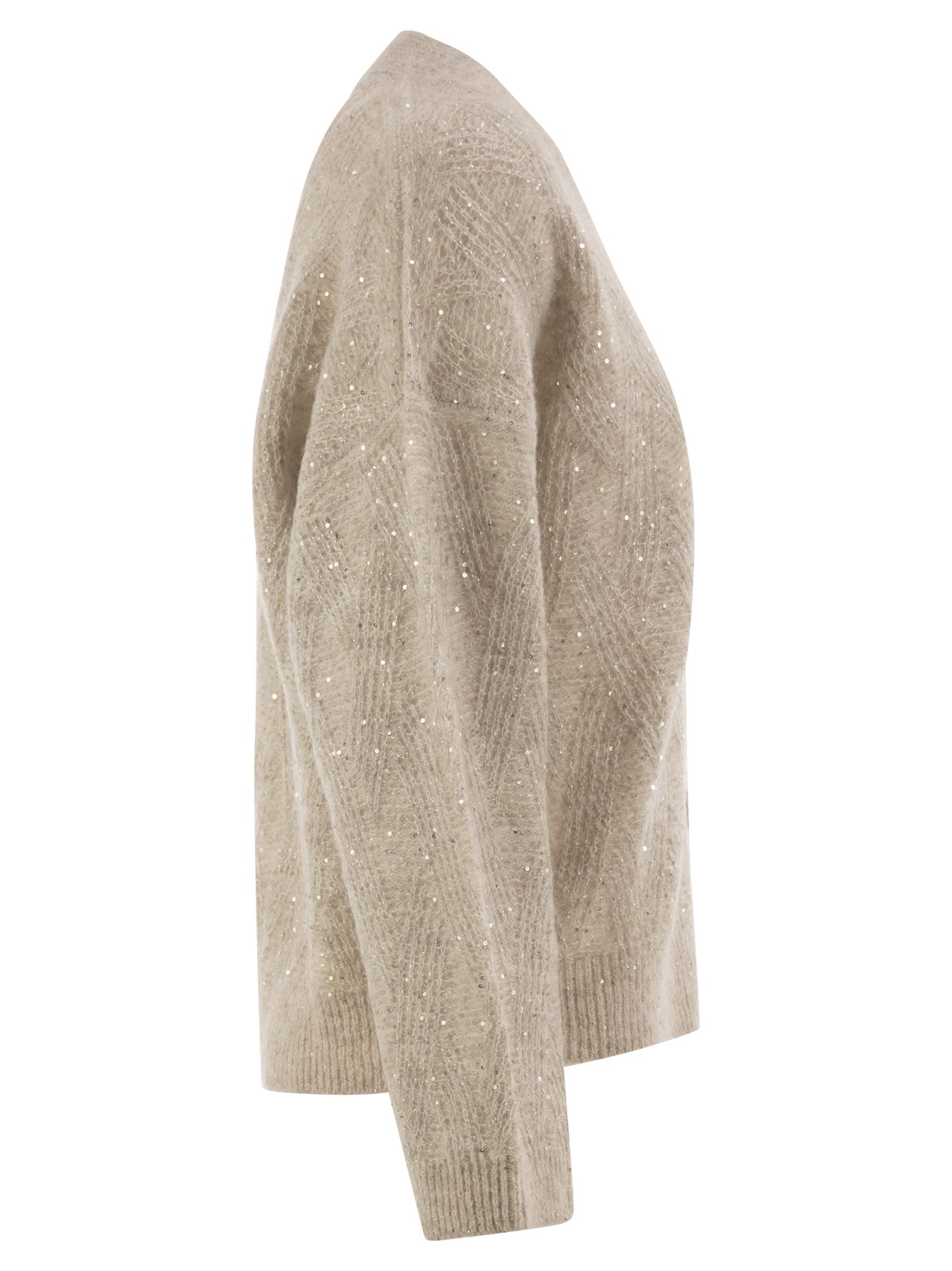 Peserico Women V-Neck Knitted Cardigan With Sequins PESERICO