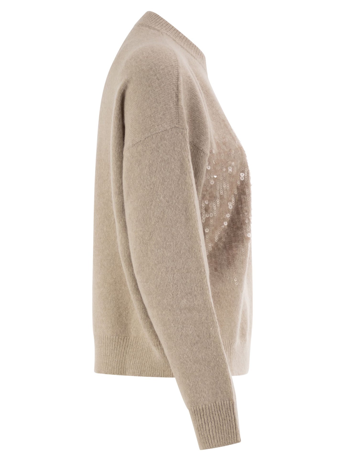 Peserico Women Crew-Neck Jumper With Sequins In Alpaca Blend PESERICO