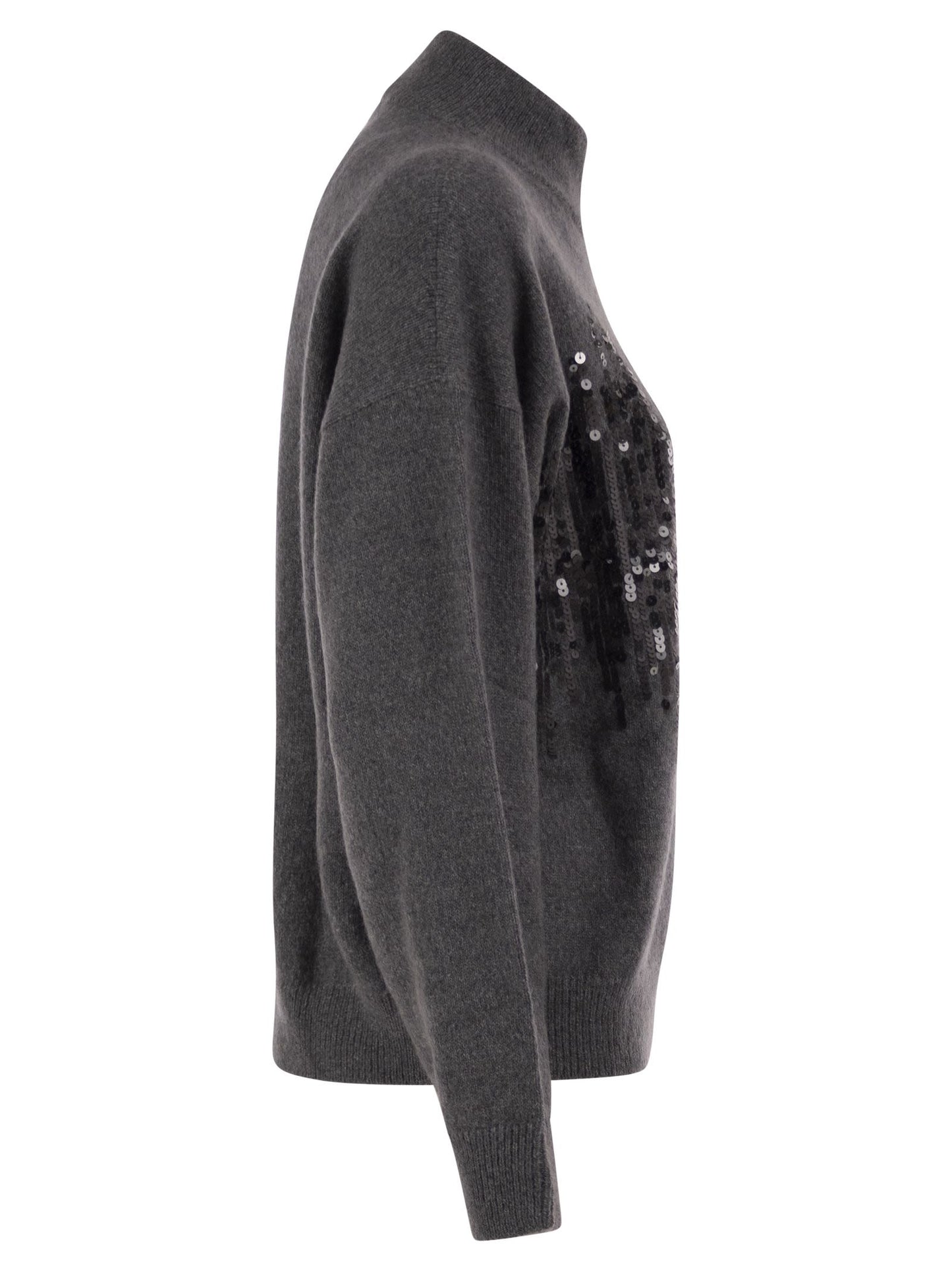 Peserico Women Knitted Cardigan With Sequins And Two-Way Zip PESERICO