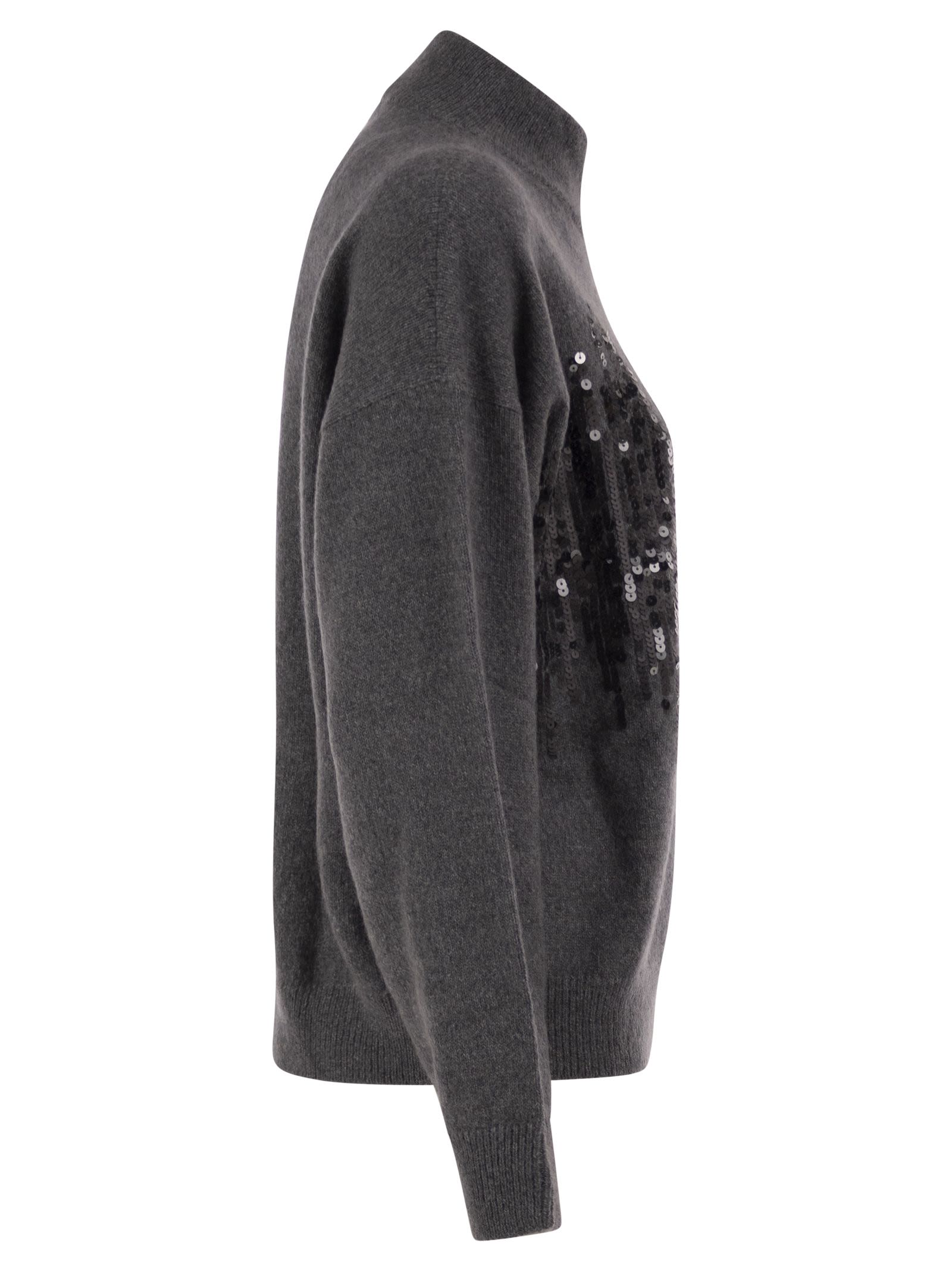 Peserico Women Knitted Cardigan With Sequins And Two-Way Zip PESERICO