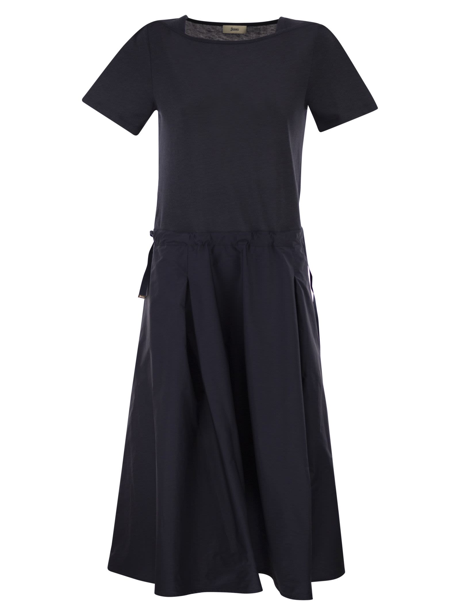 Herno Women Jersey And Poplin Combination Dress HERNO