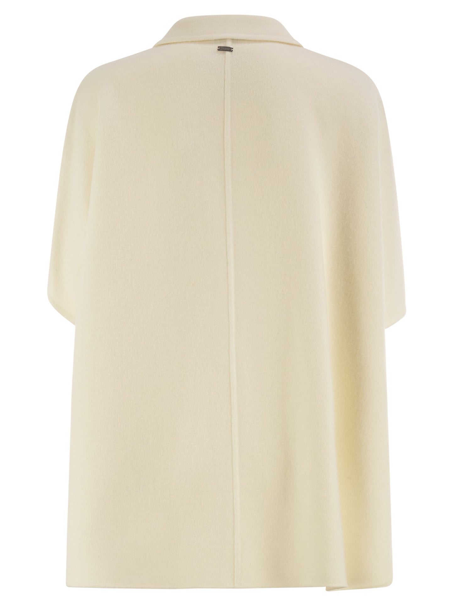 Herno Women Double Wool Cape With Lapel Collar HERNO