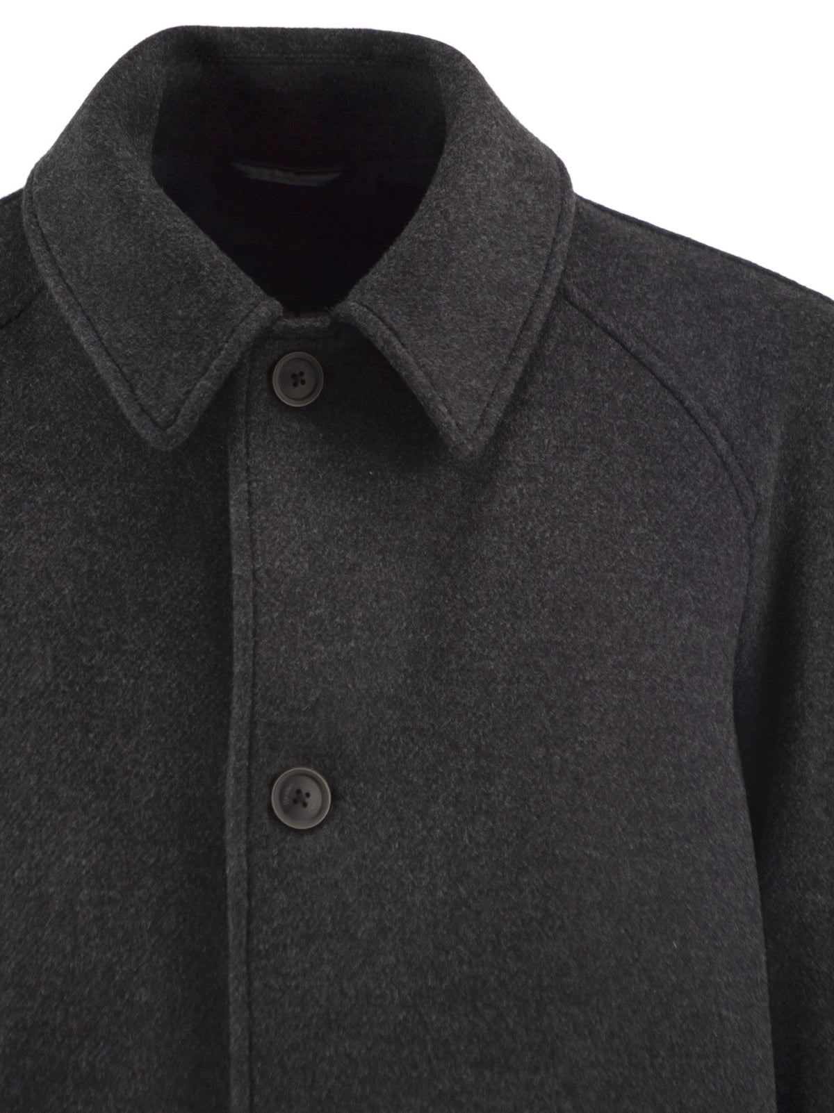 Herno Men Wool-Blend Coat With A Clean, Timeless Design HERNO