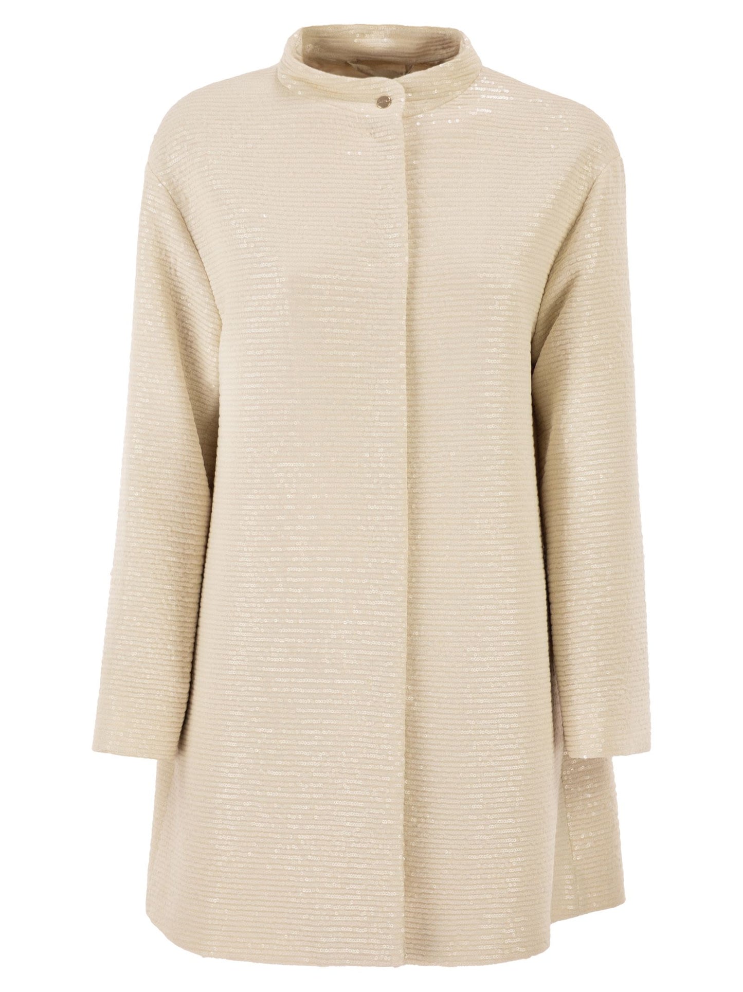 Herno Women Overcoat With All-Over Sequins HERNO