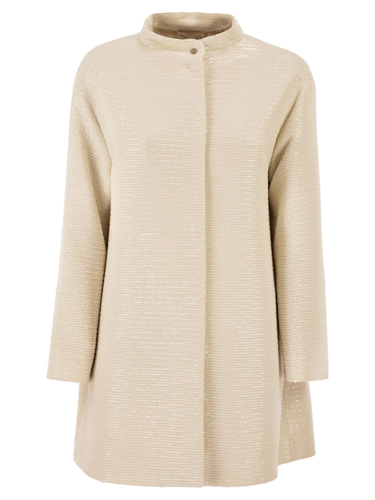 Herno Women Overcoat With All-Over Sequins HERNO