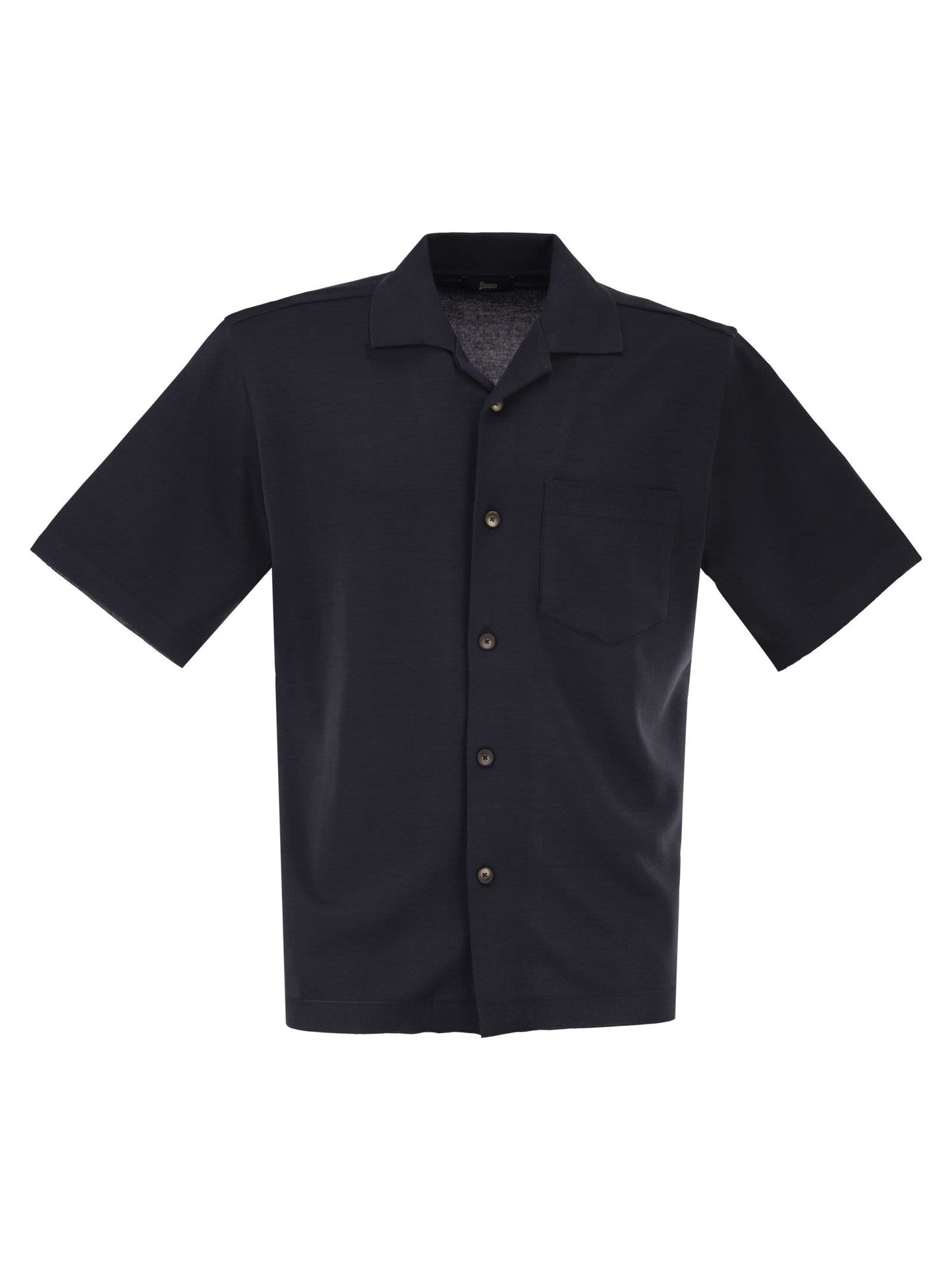 Herno Men Cotton Jersey Shirt With Chest Pocket HERNO