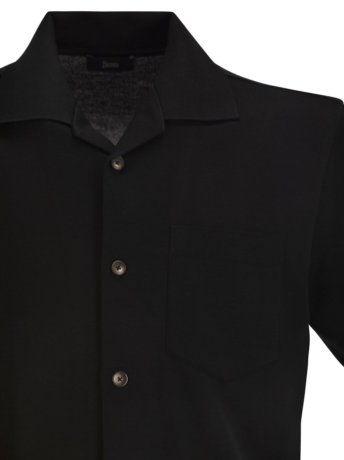 Herno Men Cotton Jersey Shirt With Chest Pocket HERNO