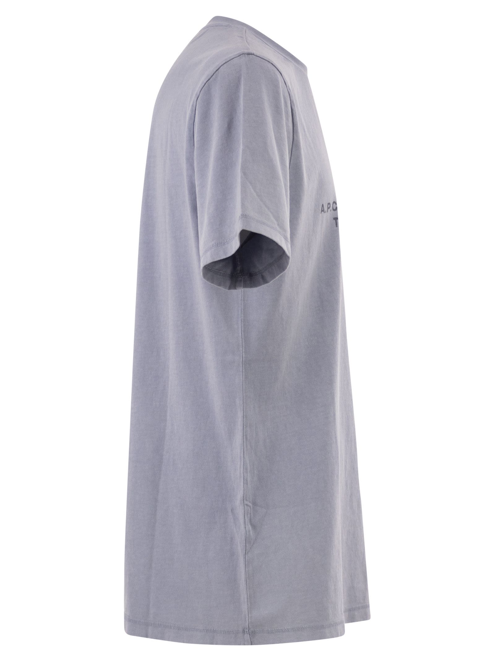 A.P.C. Men Organic Cotton T-Shirt With Logo Print A.P.C.