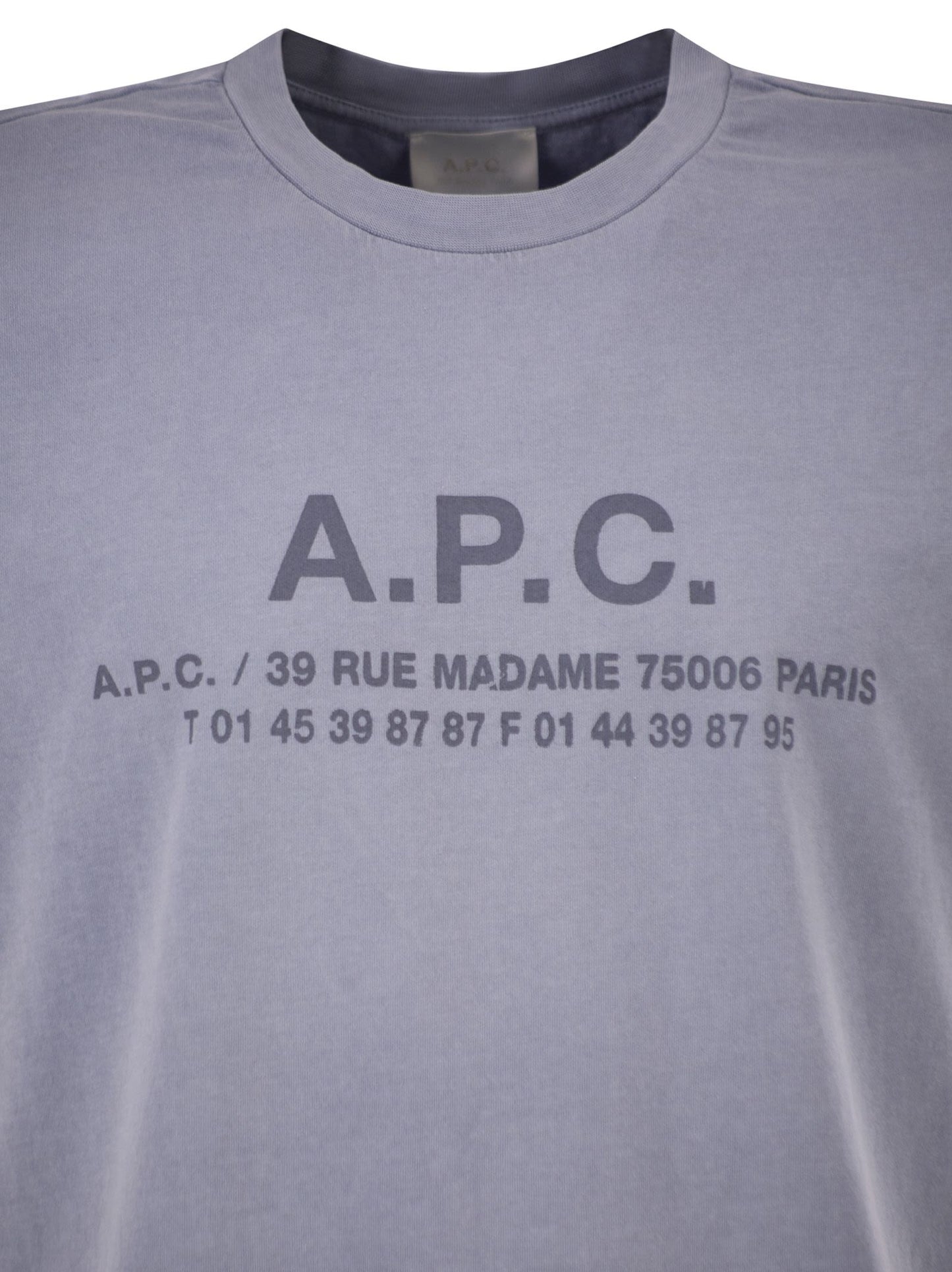 A.P.C. Men Organic Cotton T-Shirt With Logo Print A.P.C.
