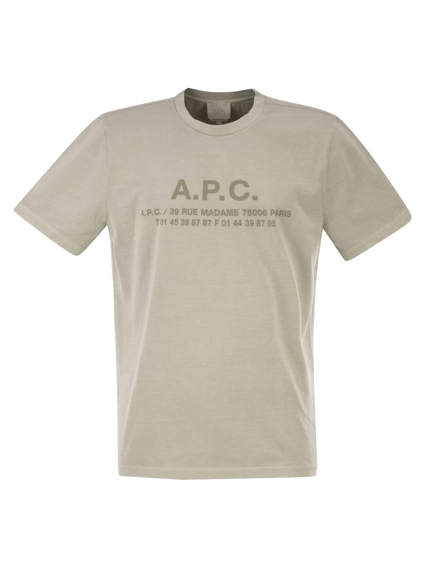 A.P.C. Men Organic Cotton T-Shirt With Logo Print A.P.C.